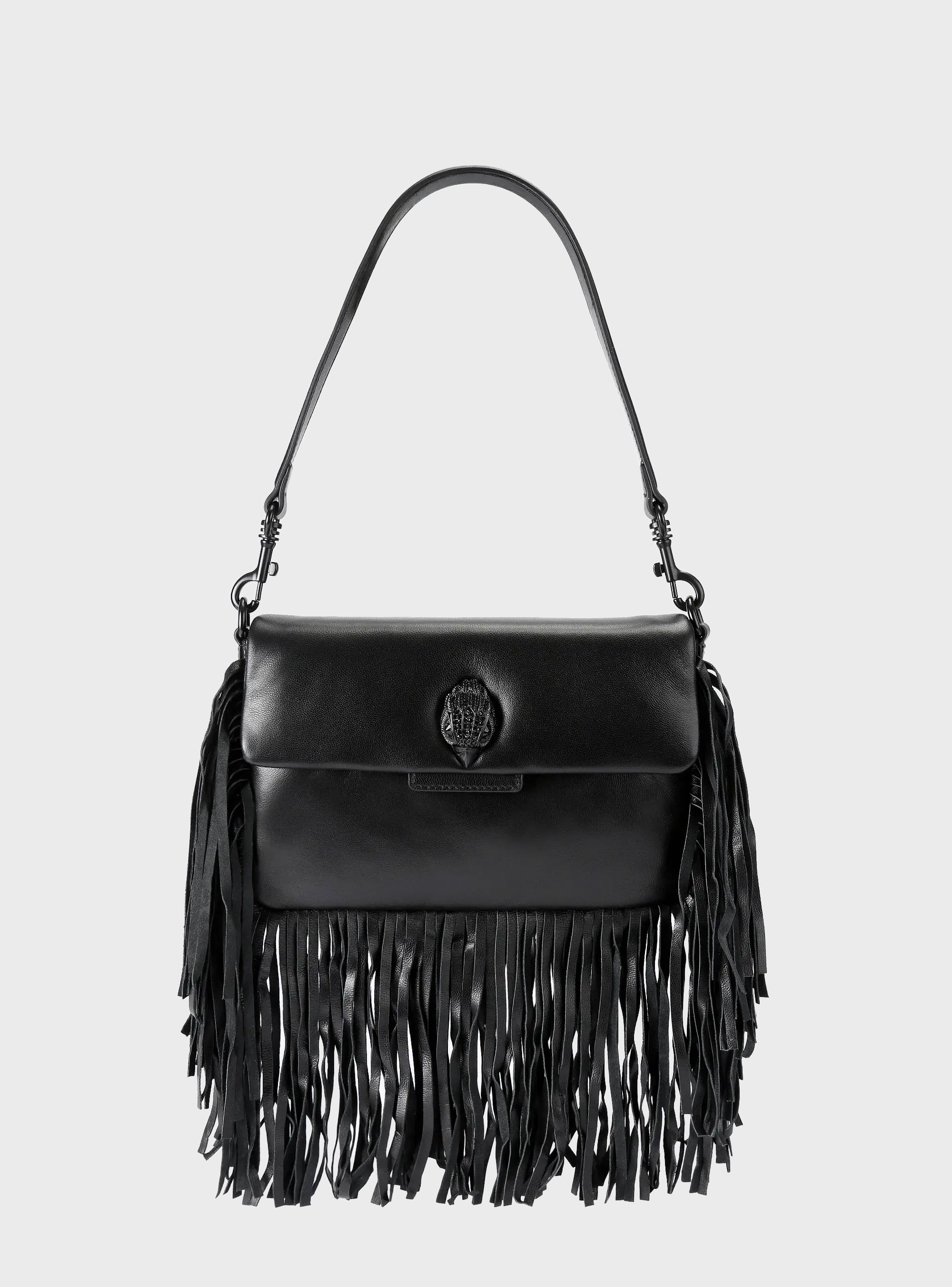 Kurt Geiger Oxford Fringe Drench Shoulder Bag - Black