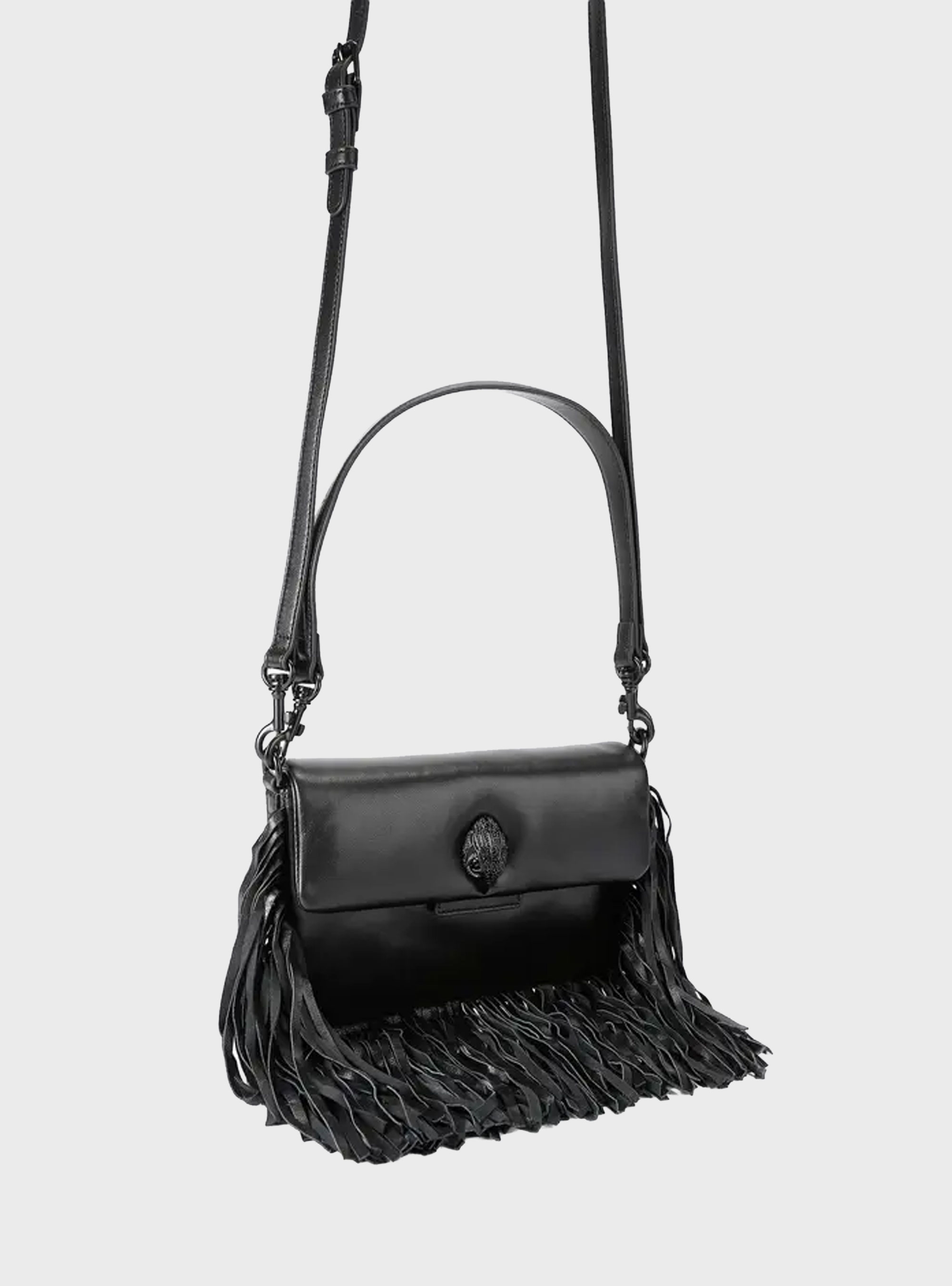 Kurt Geiger Oxford Fringe Drench Shoulder Bag - Black