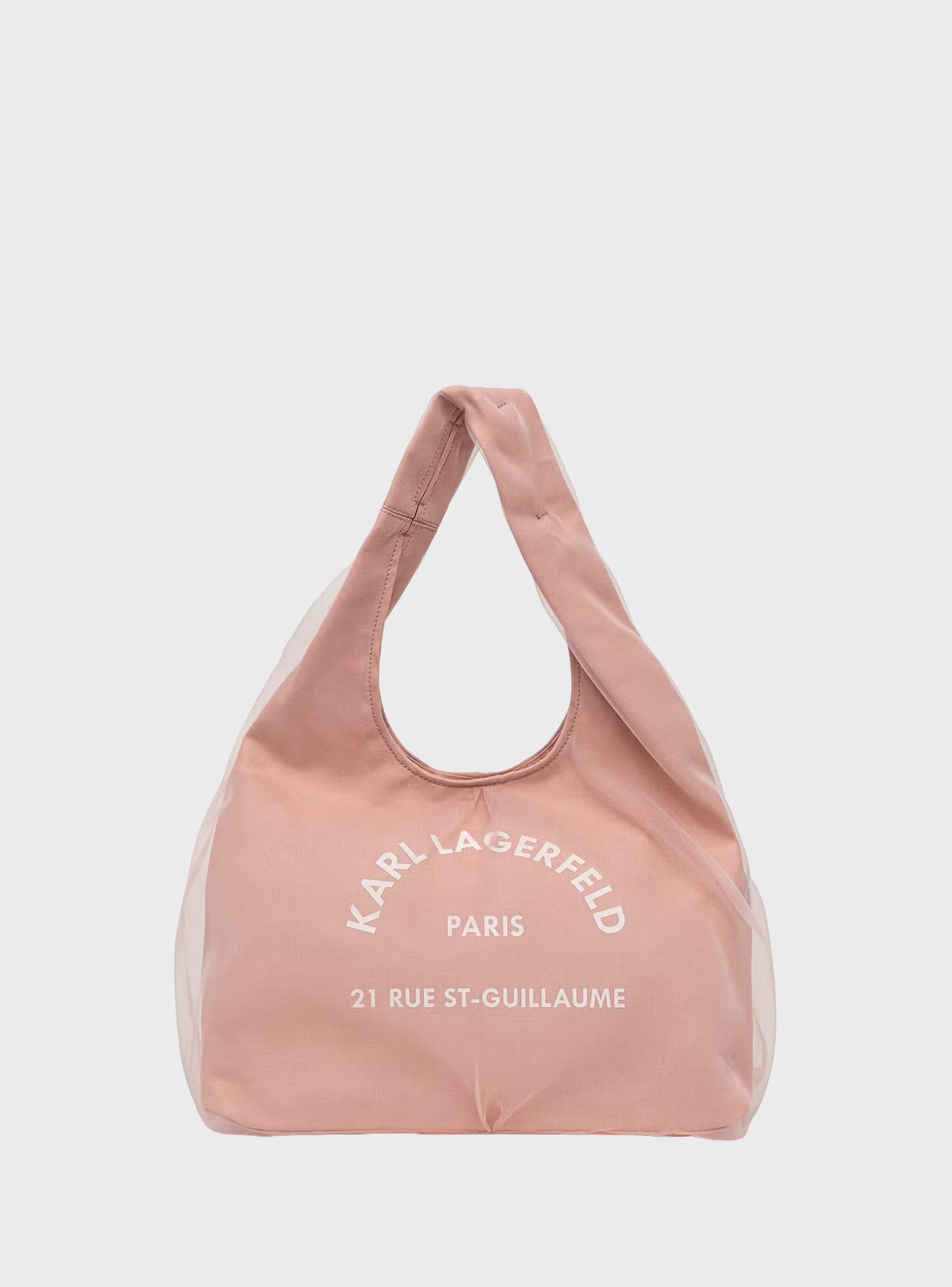 Karl Lagerfeld Rue St-Guillaume Sling Mesh Hobo Bag - Pink