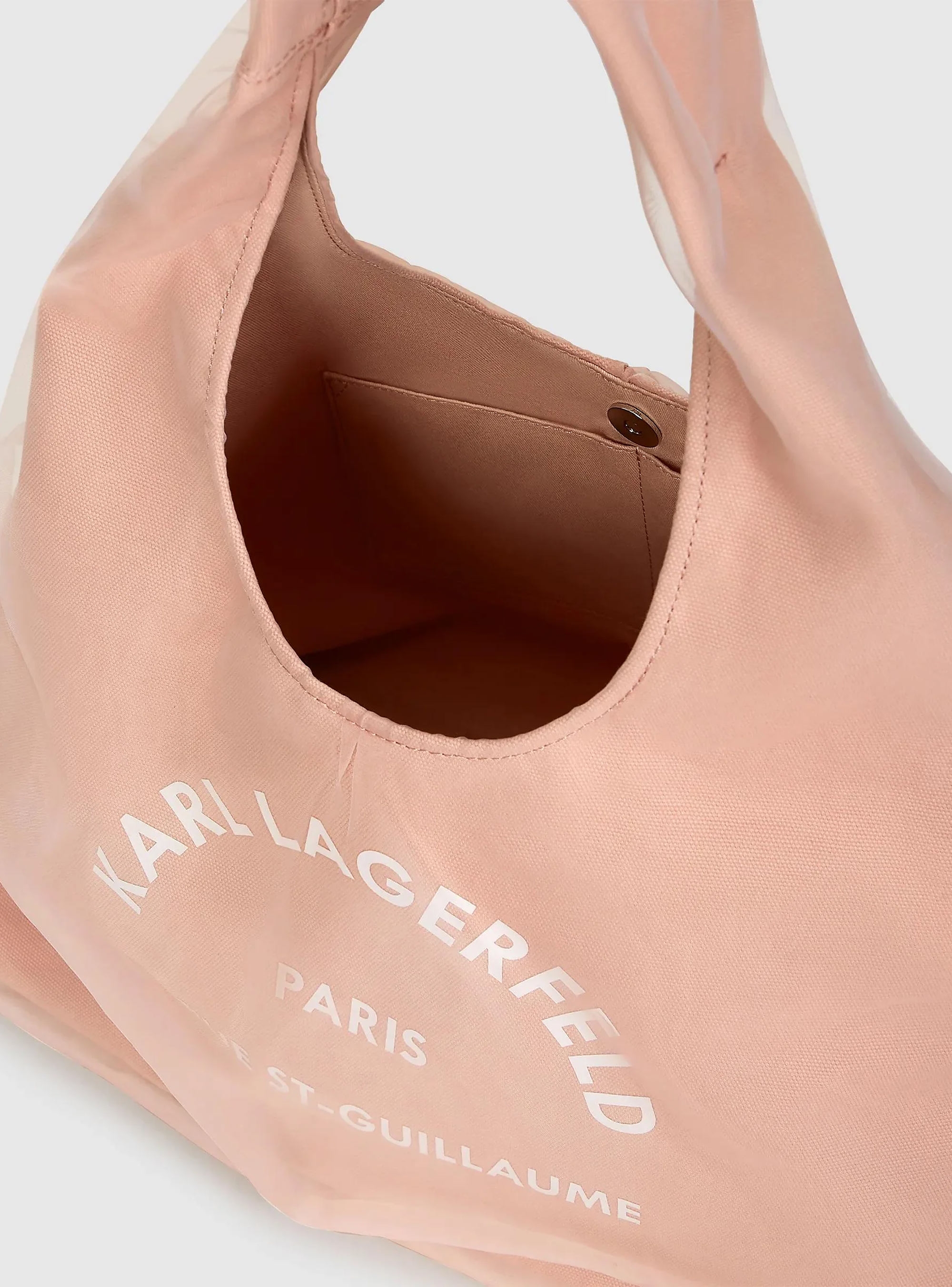 Karl Lagerfeld Rue St-Guillaume Sling Mesh Hobo Bag - Pink
