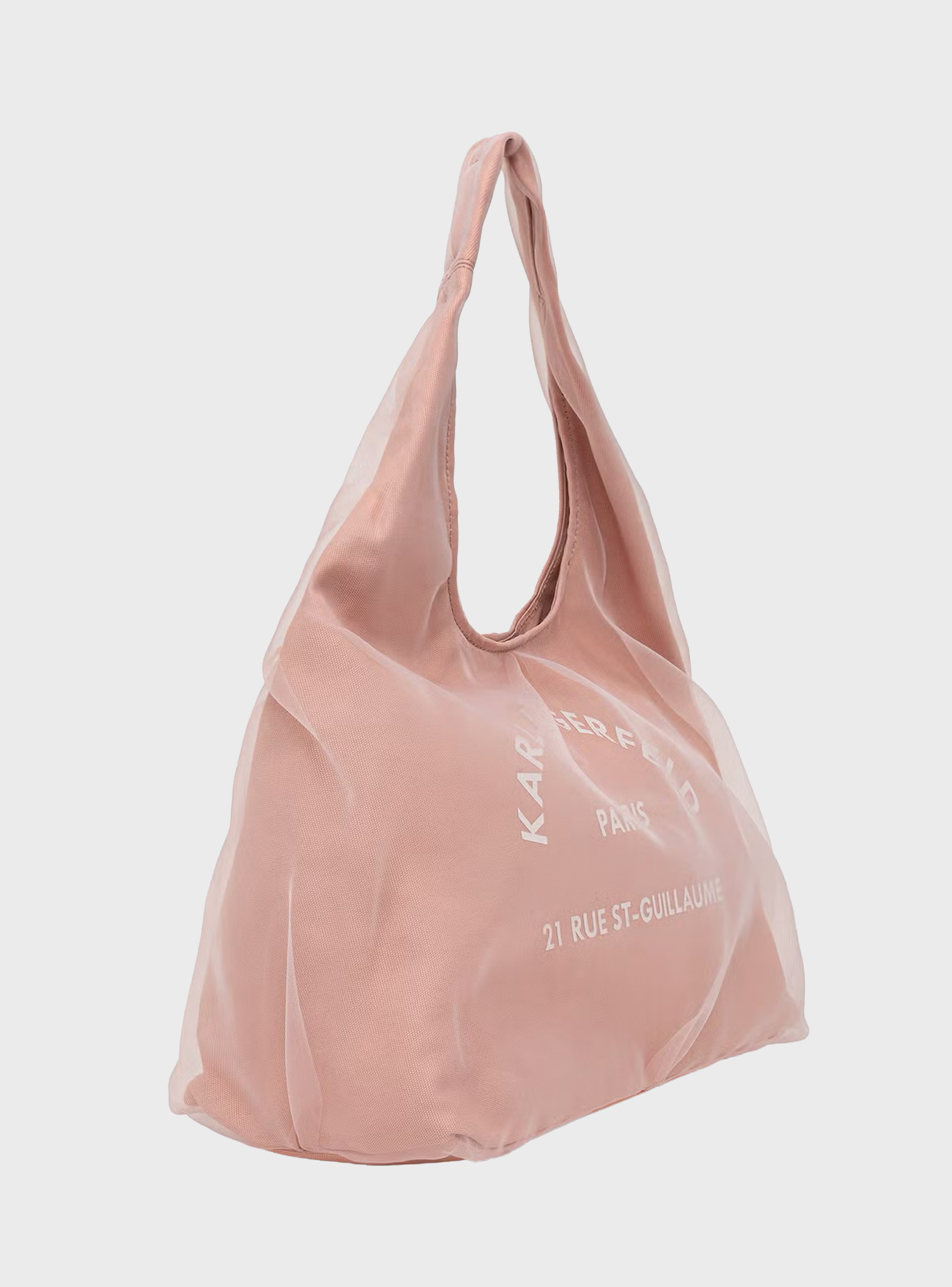 Karl Lagerfeld Rue St-Guillaume Sling Mesh Hobo Bag - Pink