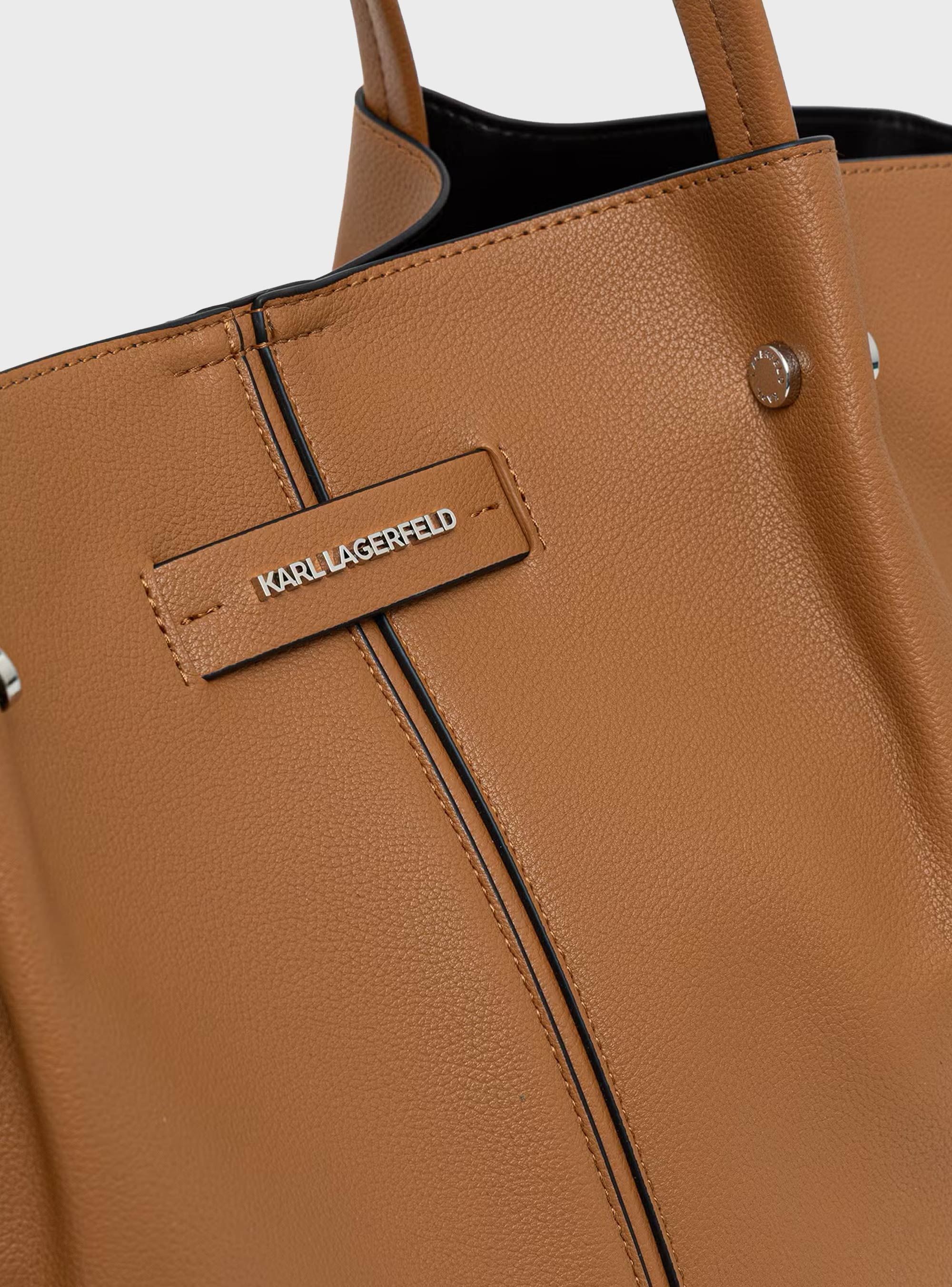 Karl Lagerfeld K/Pierced Medium Tote Bag - Camel
