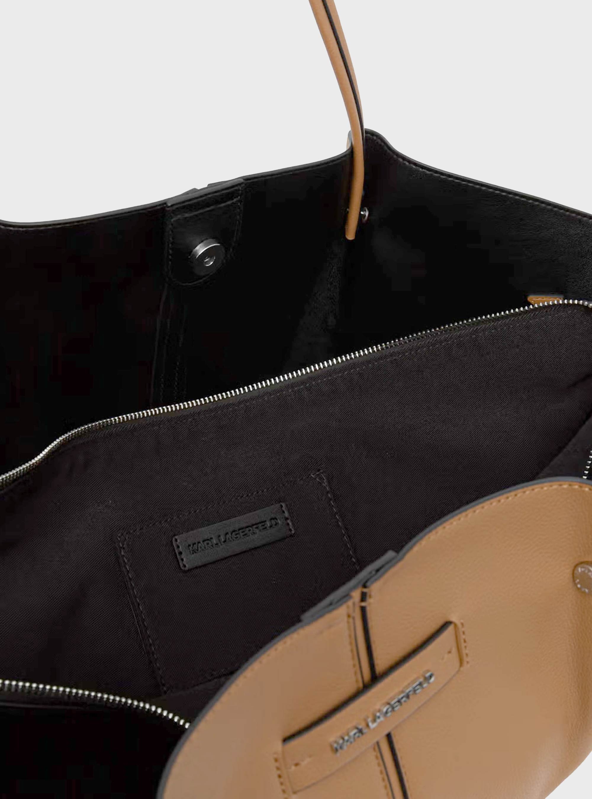 Karl Lagerfeld K/Pierced Medium Tote Bag - Camel