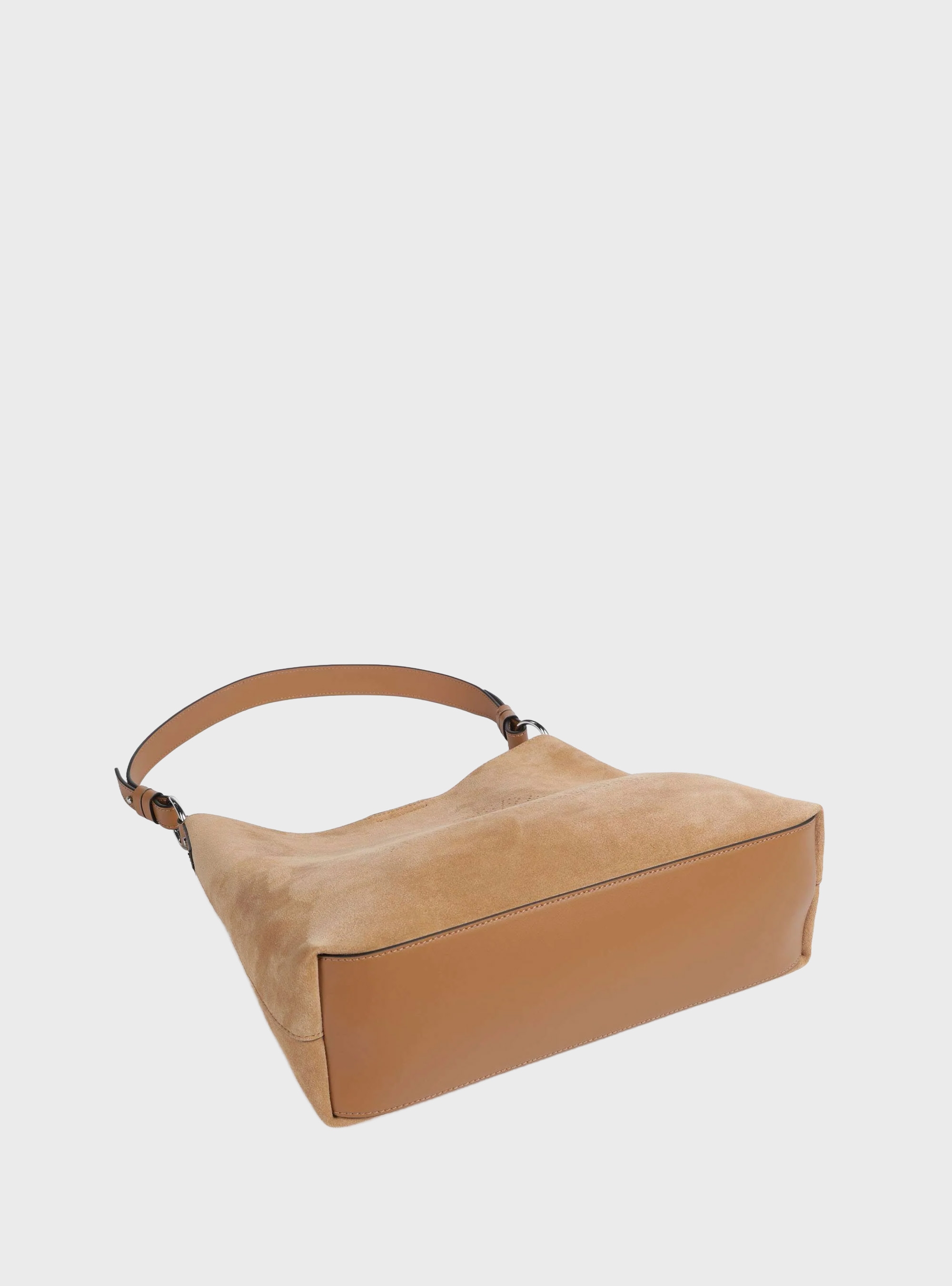 Karl Lagerfeld K/Daily Hobo Suede Bag - Camel