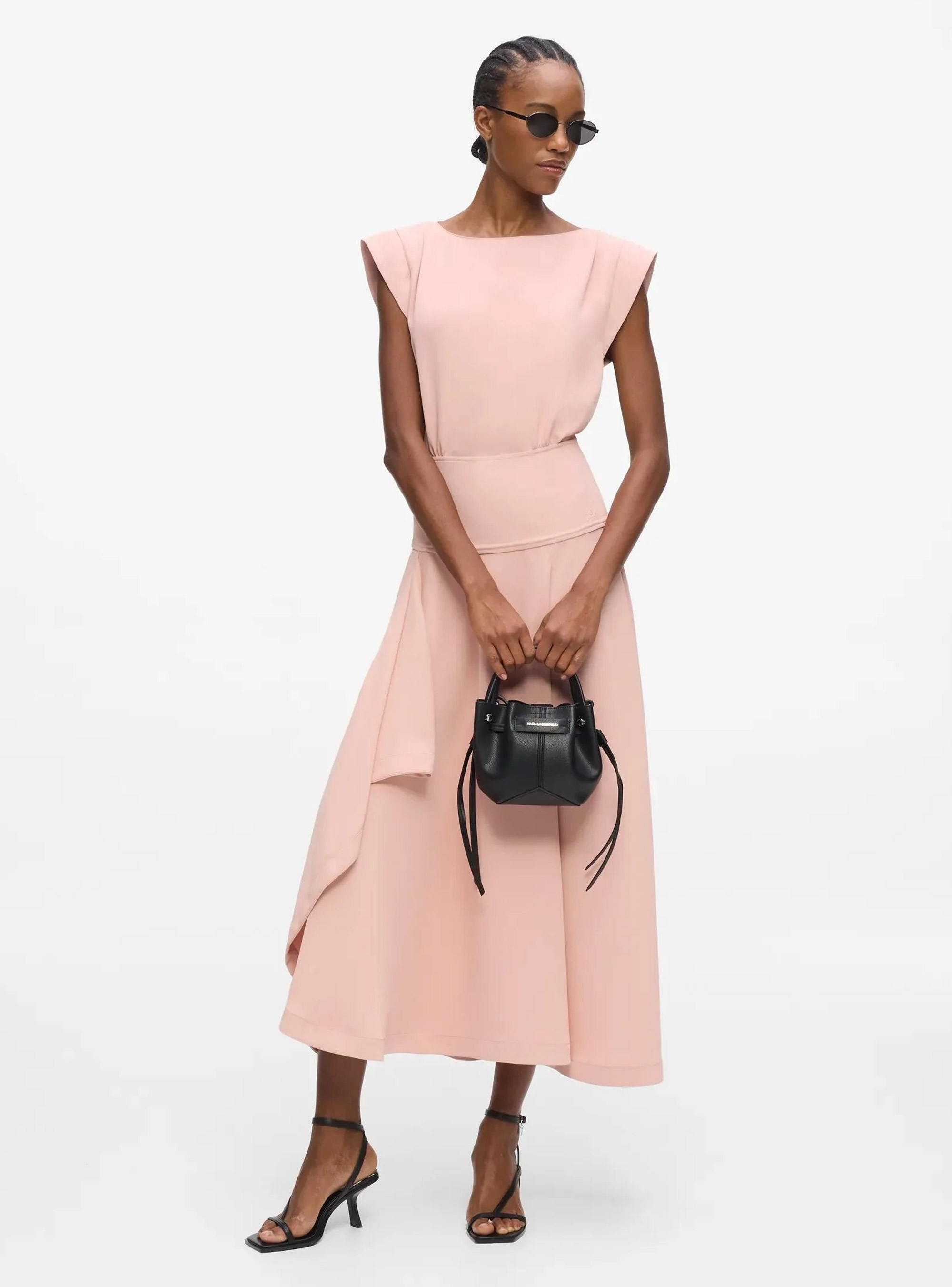 Karl Lagerfeld K/Pierced Mini Bucket Bag - Black