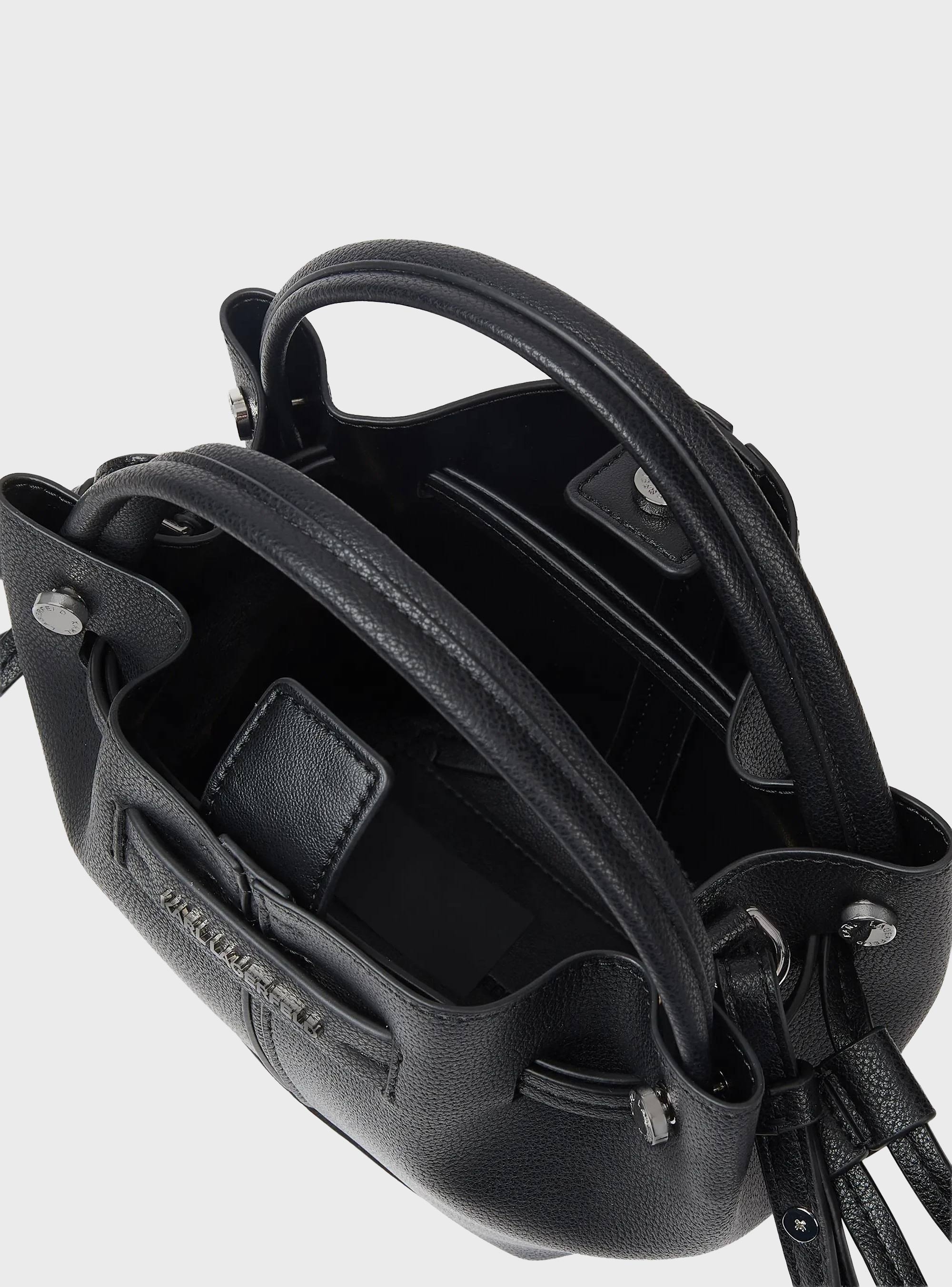 Karl Lagerfeld K/Pierced Mini Bucket Bag - Black