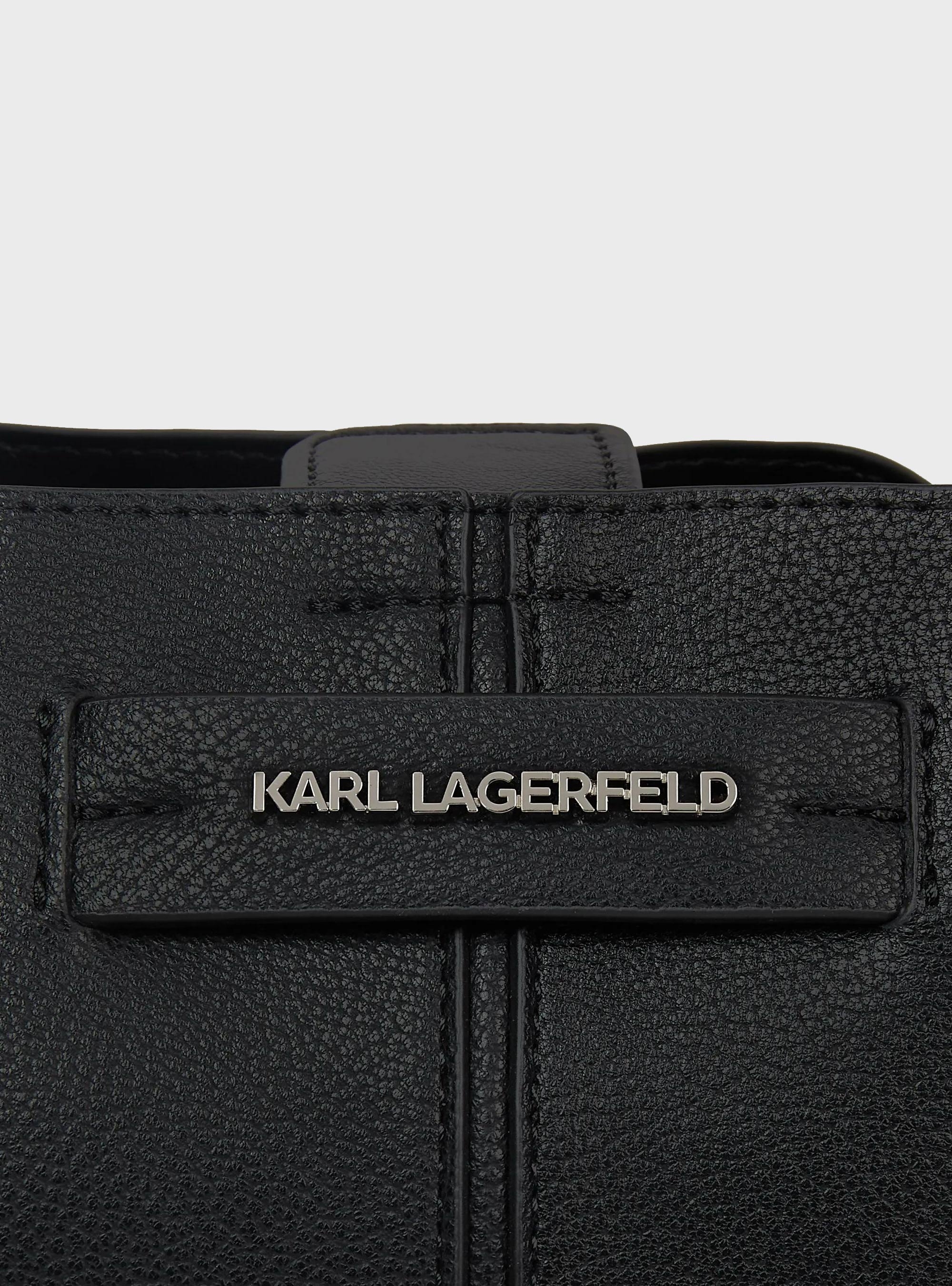 Karl Lagerfeld K/Pierced Mini Bucket Bag - Black