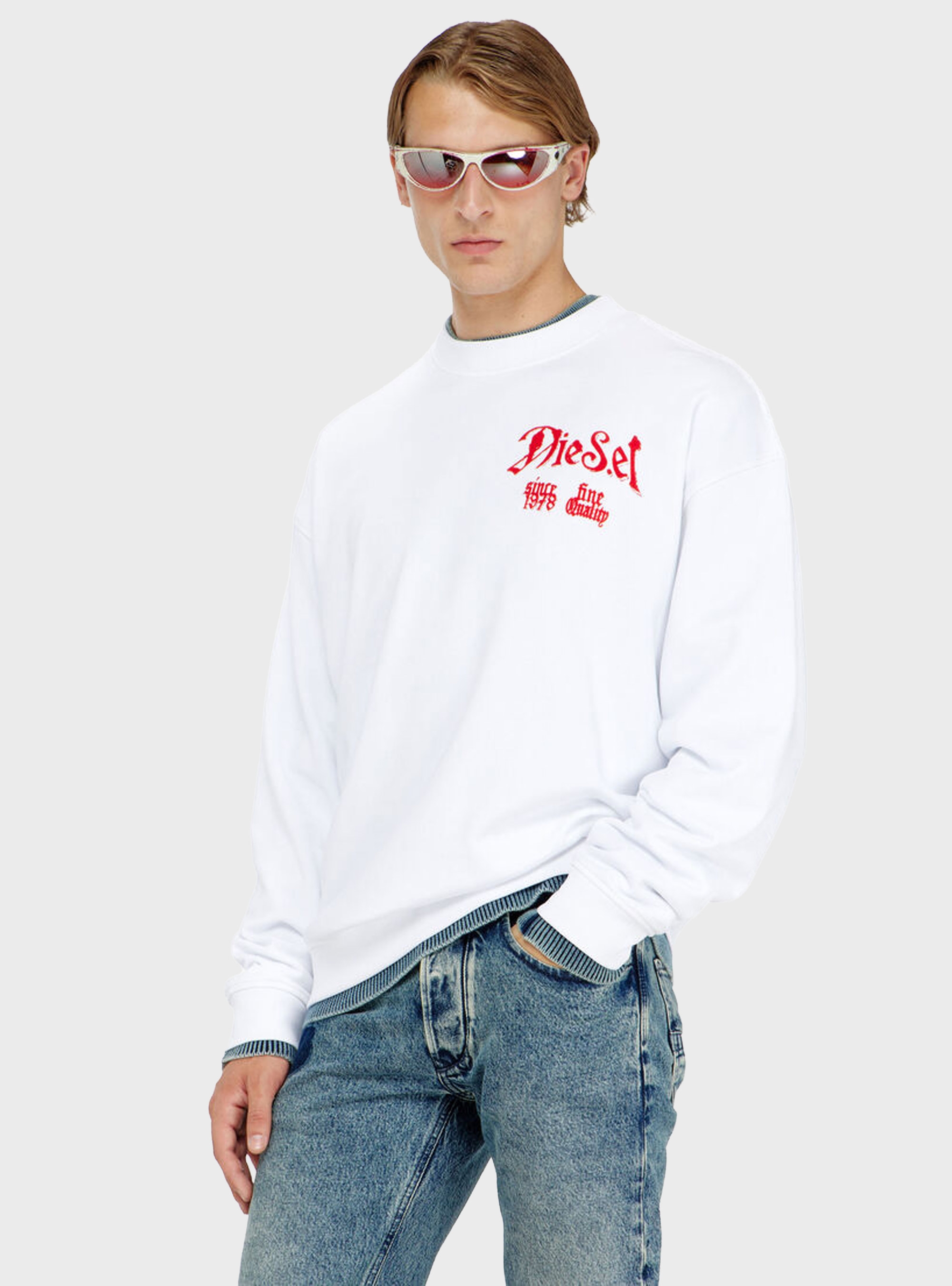 Diesel S-Boxt-Aa2 Sweat-Shirt - White