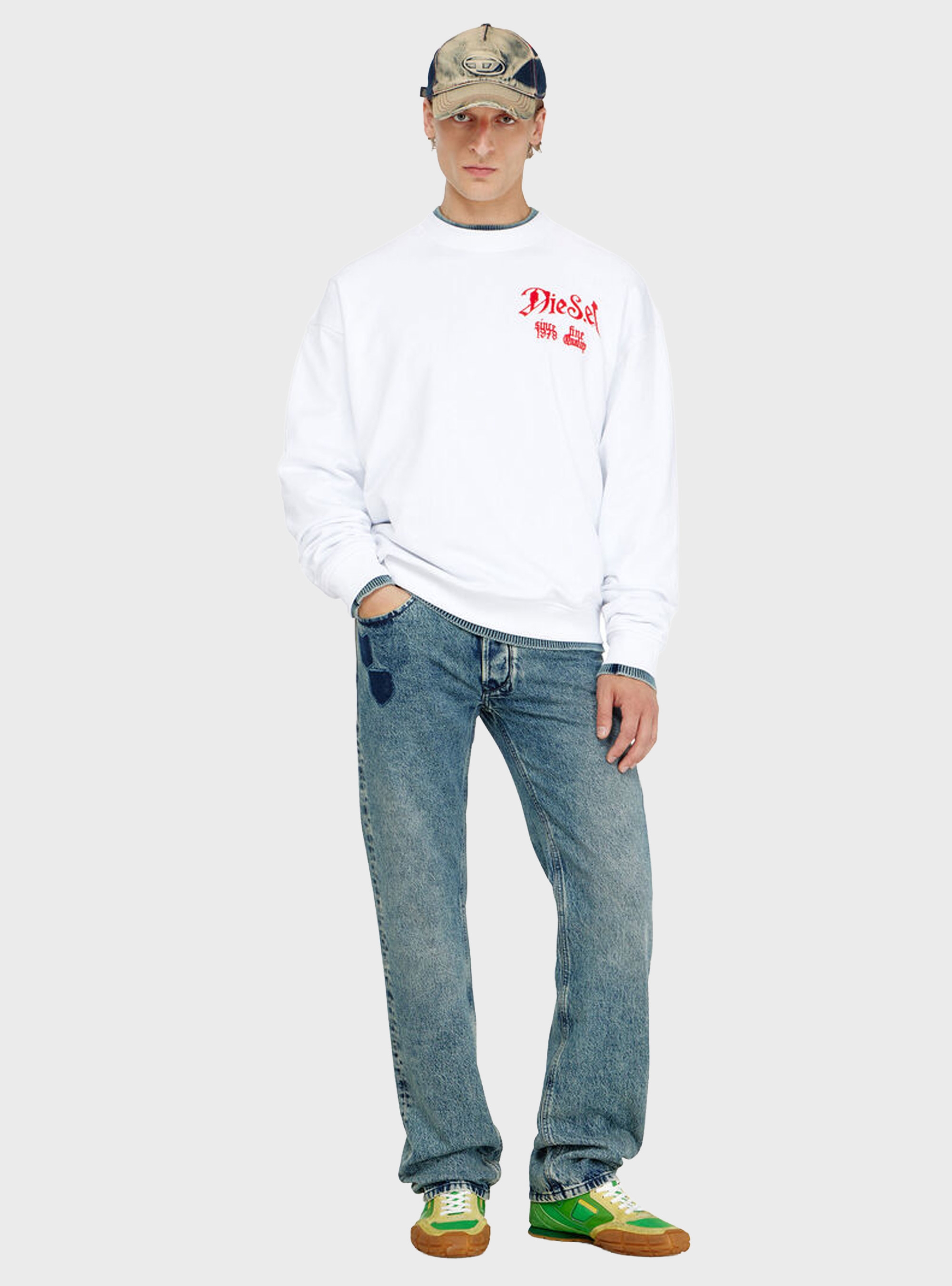Diesel S-Boxt-Aa2 Sweat-Shirt - White
