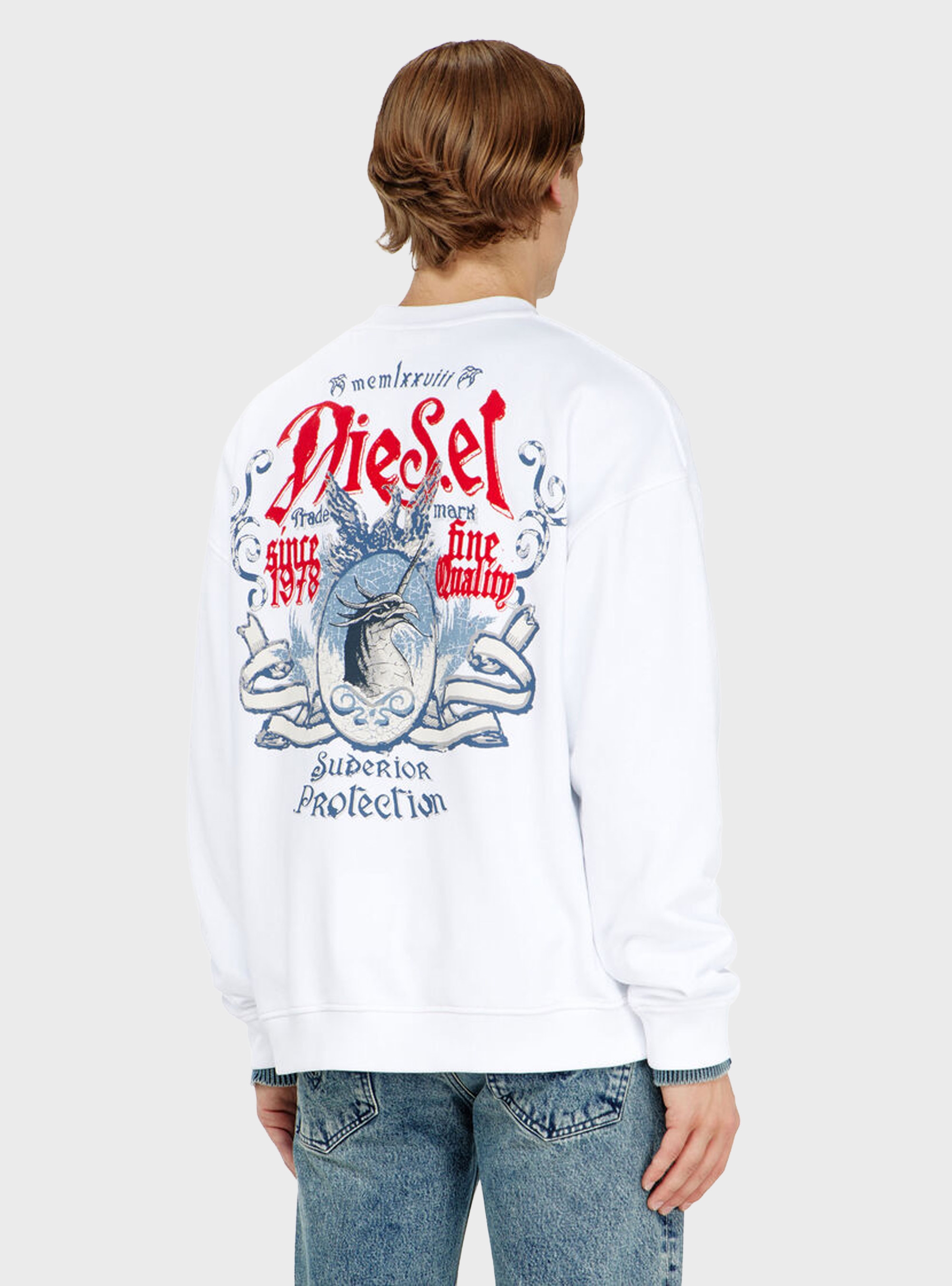 Diesel S-Boxt-Aa2 Sweat-Shirt - White