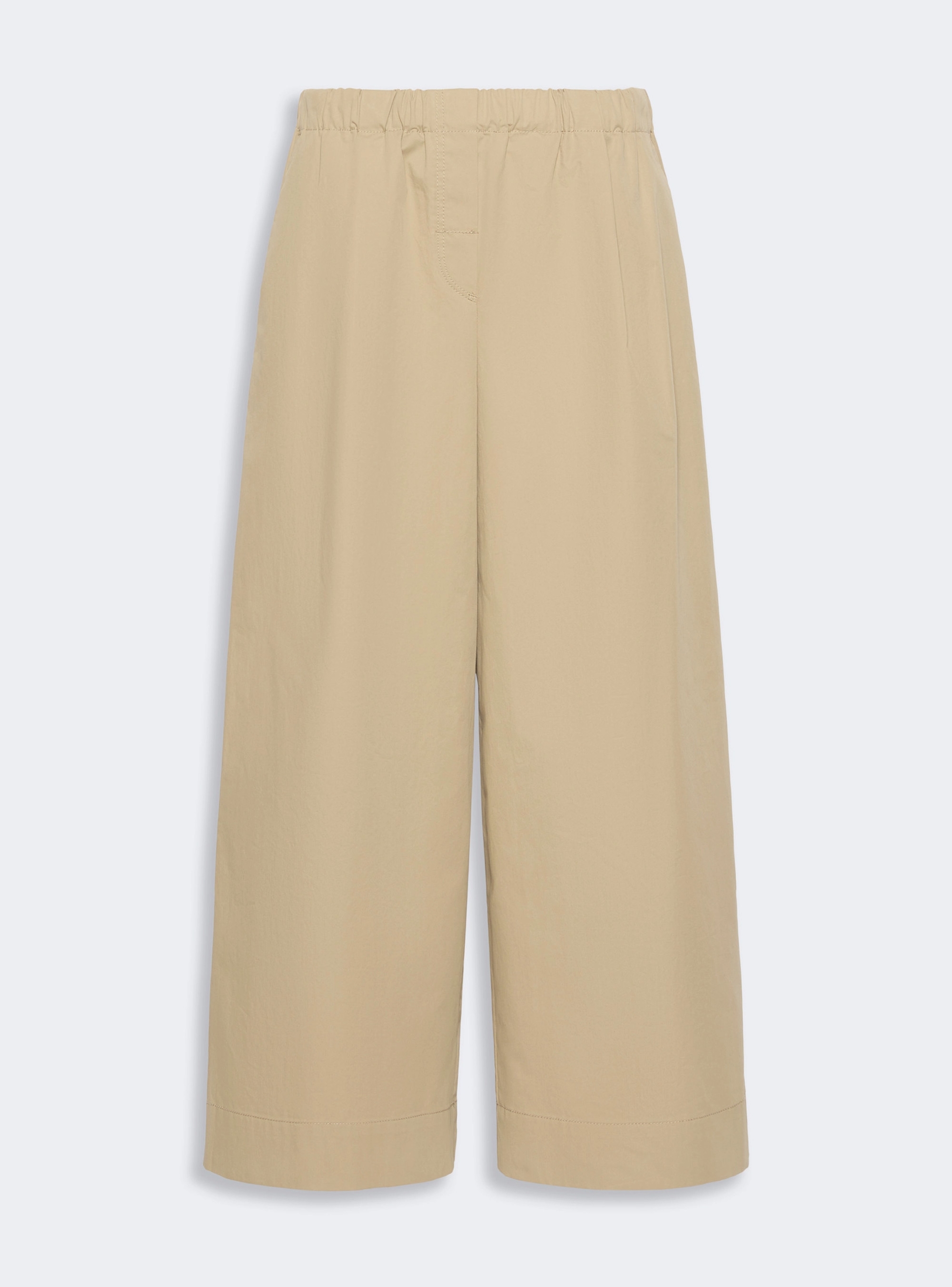 Weekend Max Mara Flared cotton gabardine trousers - Beige