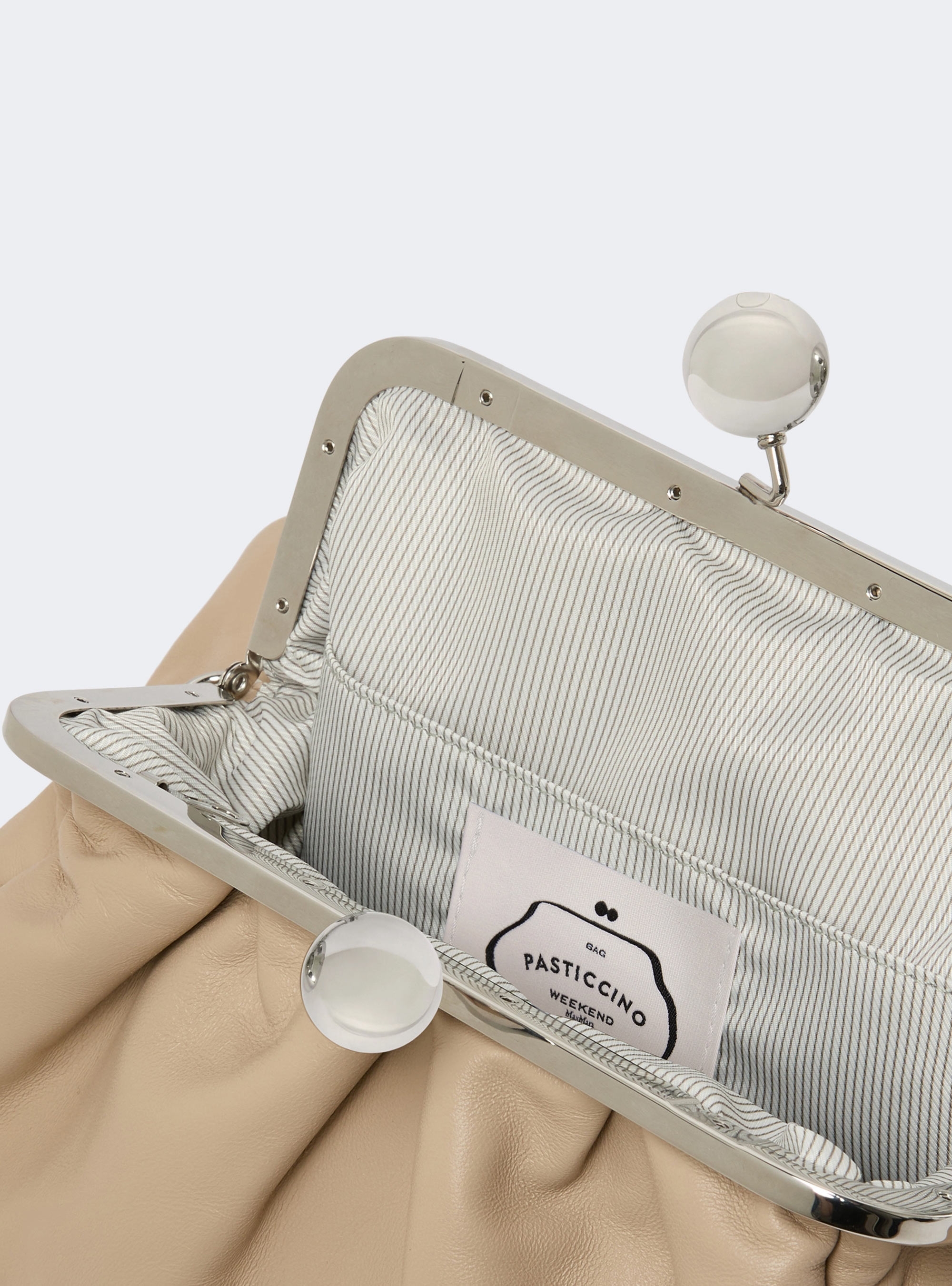 Weekend Max Mara Medium sheepskin Pasticcino Bag - Natural