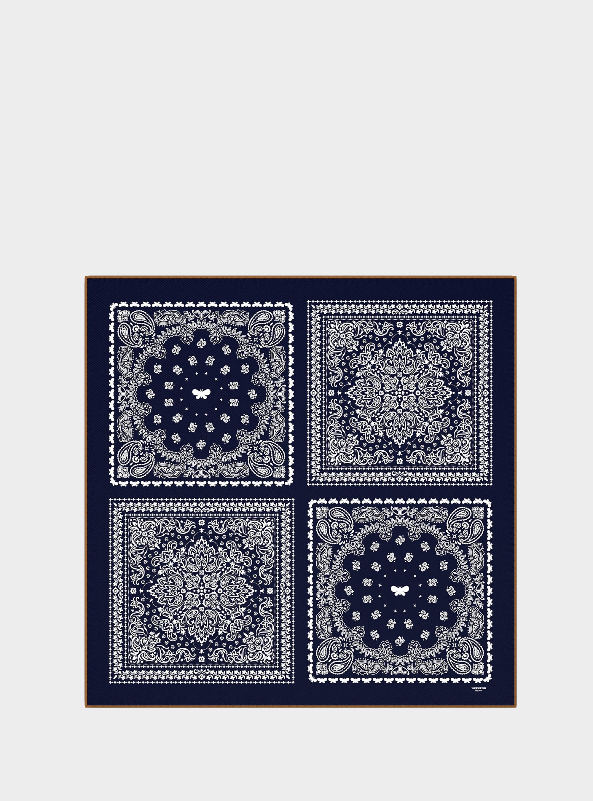 Weekend Max Mara Wool, cashmere and silk scarf - Navy