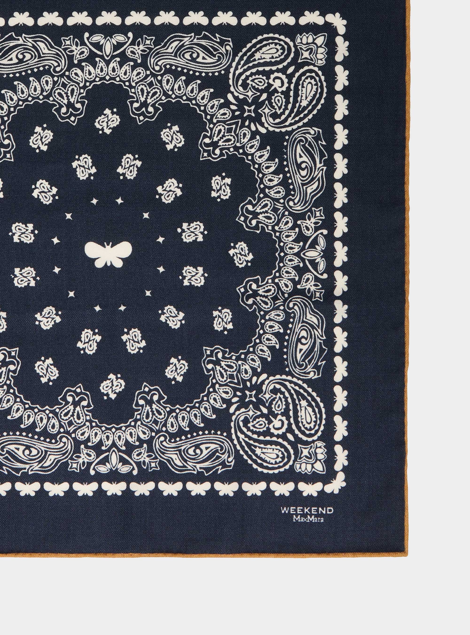Weekend Max Mara Wool, cashmere and silk scarf - Navy