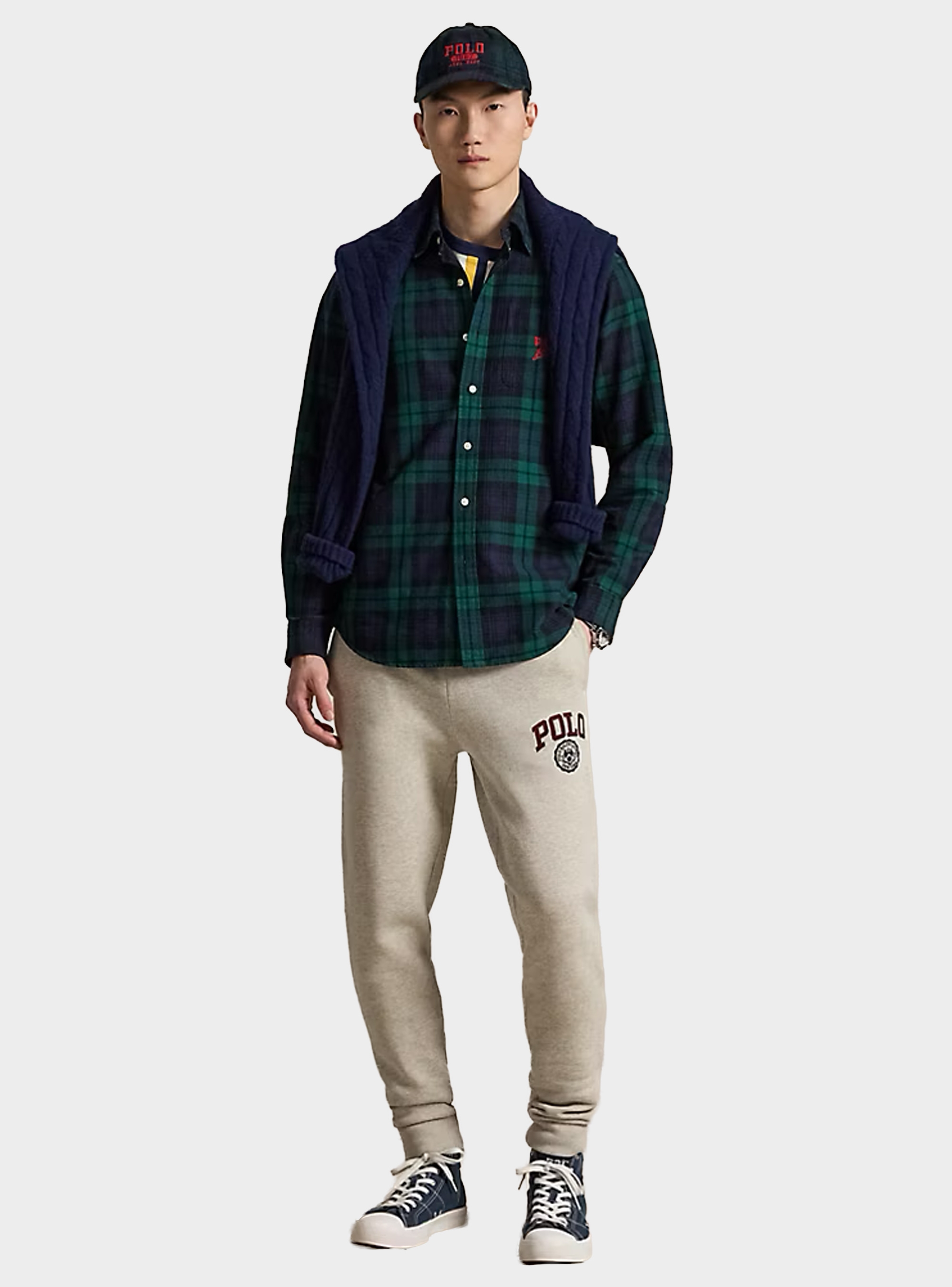 Polo Ralph Lauren Logo Fleece Jogging Bottoms - Light Grey Melange