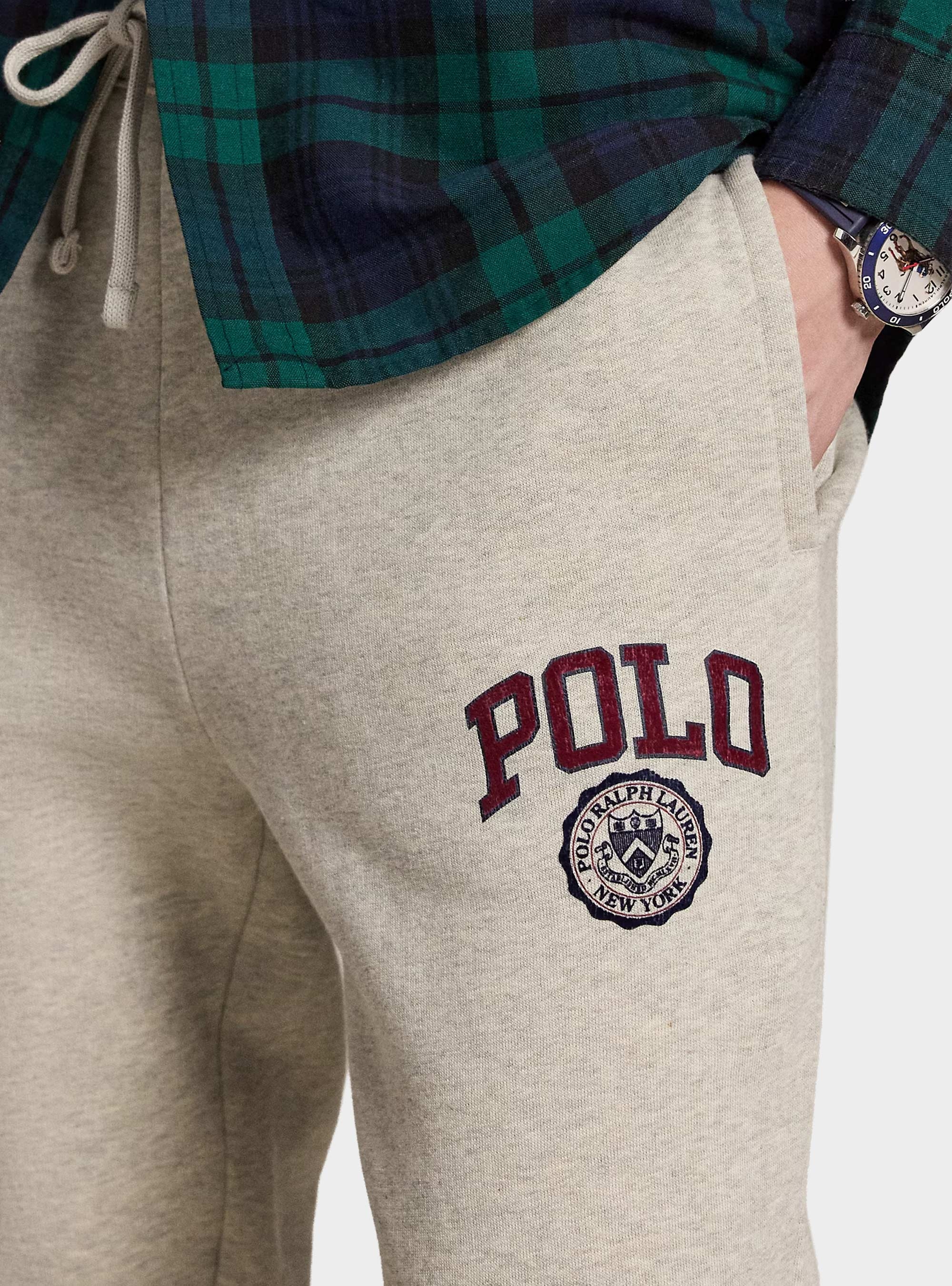 Polo Ralph Lauren Logo Fleece Jogging Bottoms - Light Grey Melange