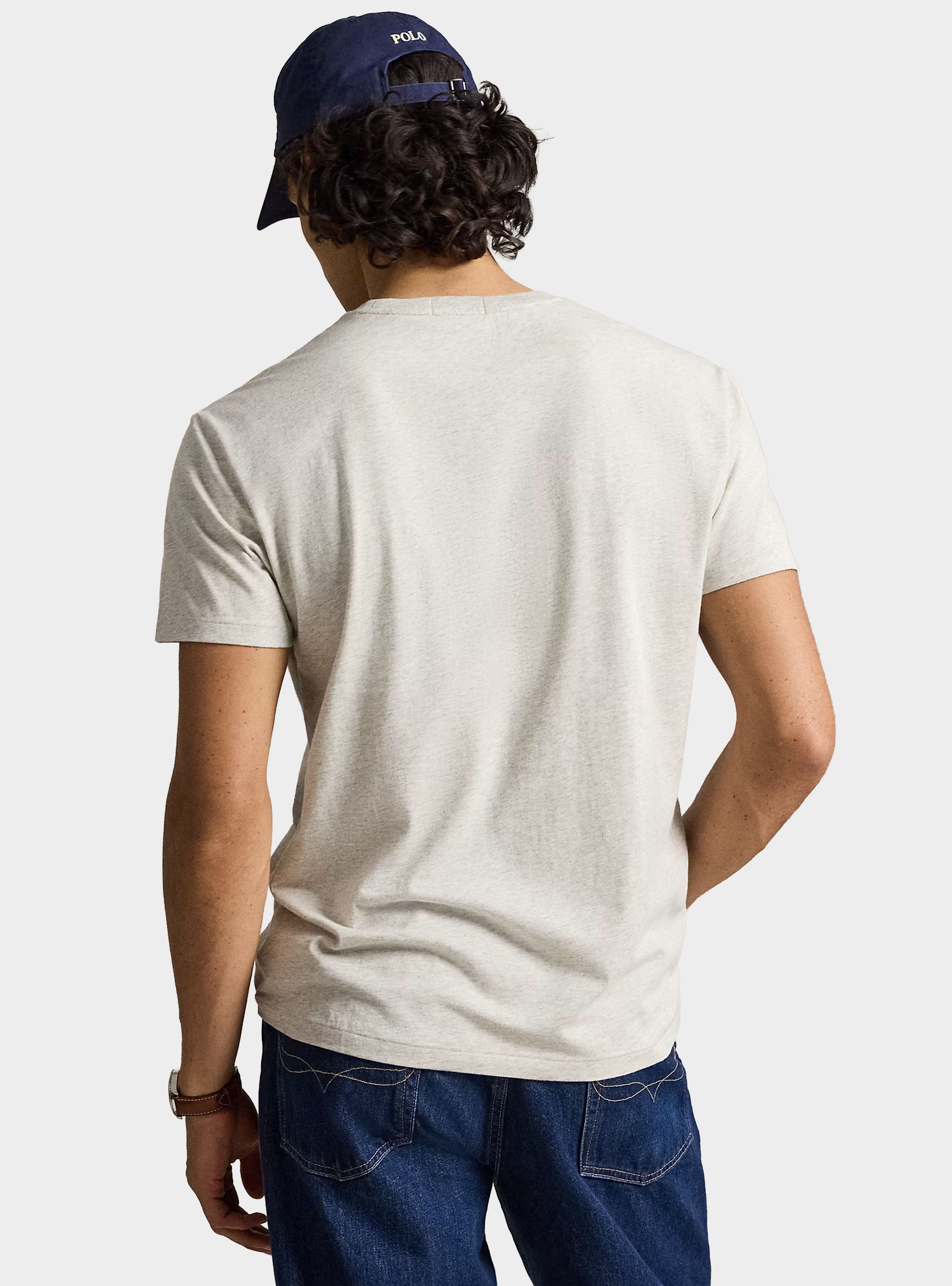 Polo Ralph Lauren Custom Slim Fit Logo T-Shirt - Light Grey Melange