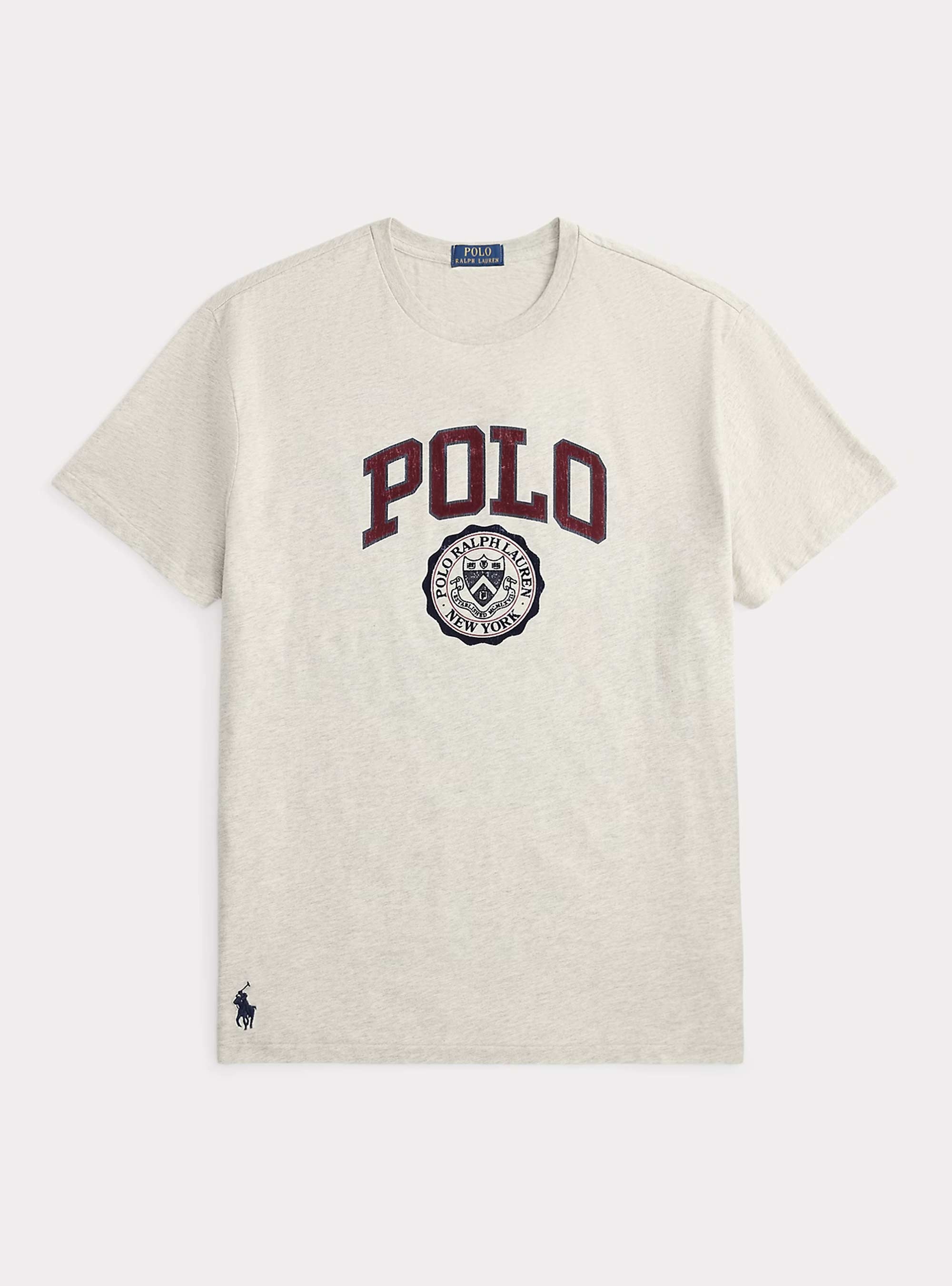 Polo Ralph Lauren Custom Slim Fit Logo T-Shirt - Light Grey Melange