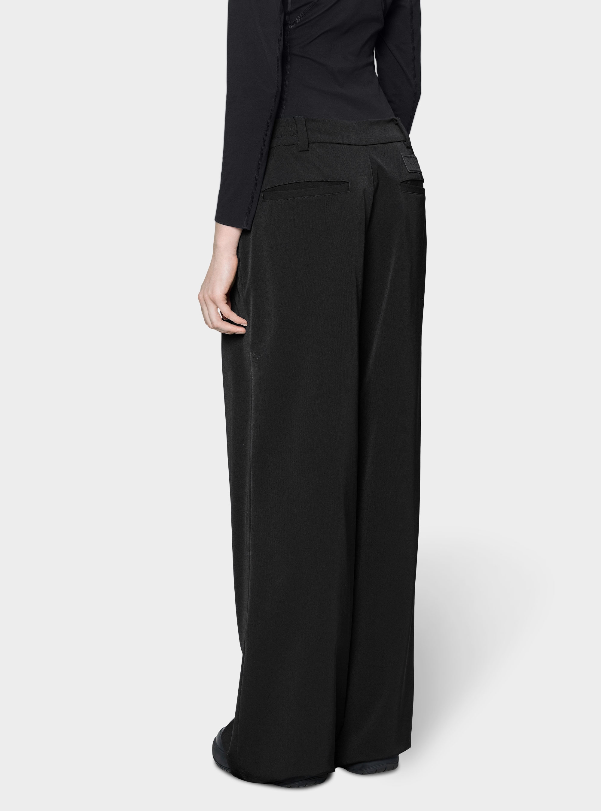 Rains Tech Woven Pants Wide - Black