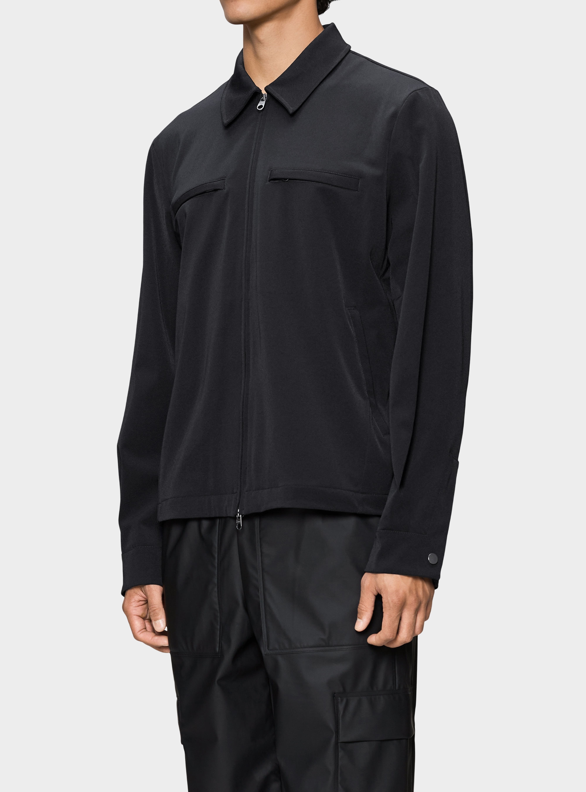 Rains Tech Woven Overshirt - Black