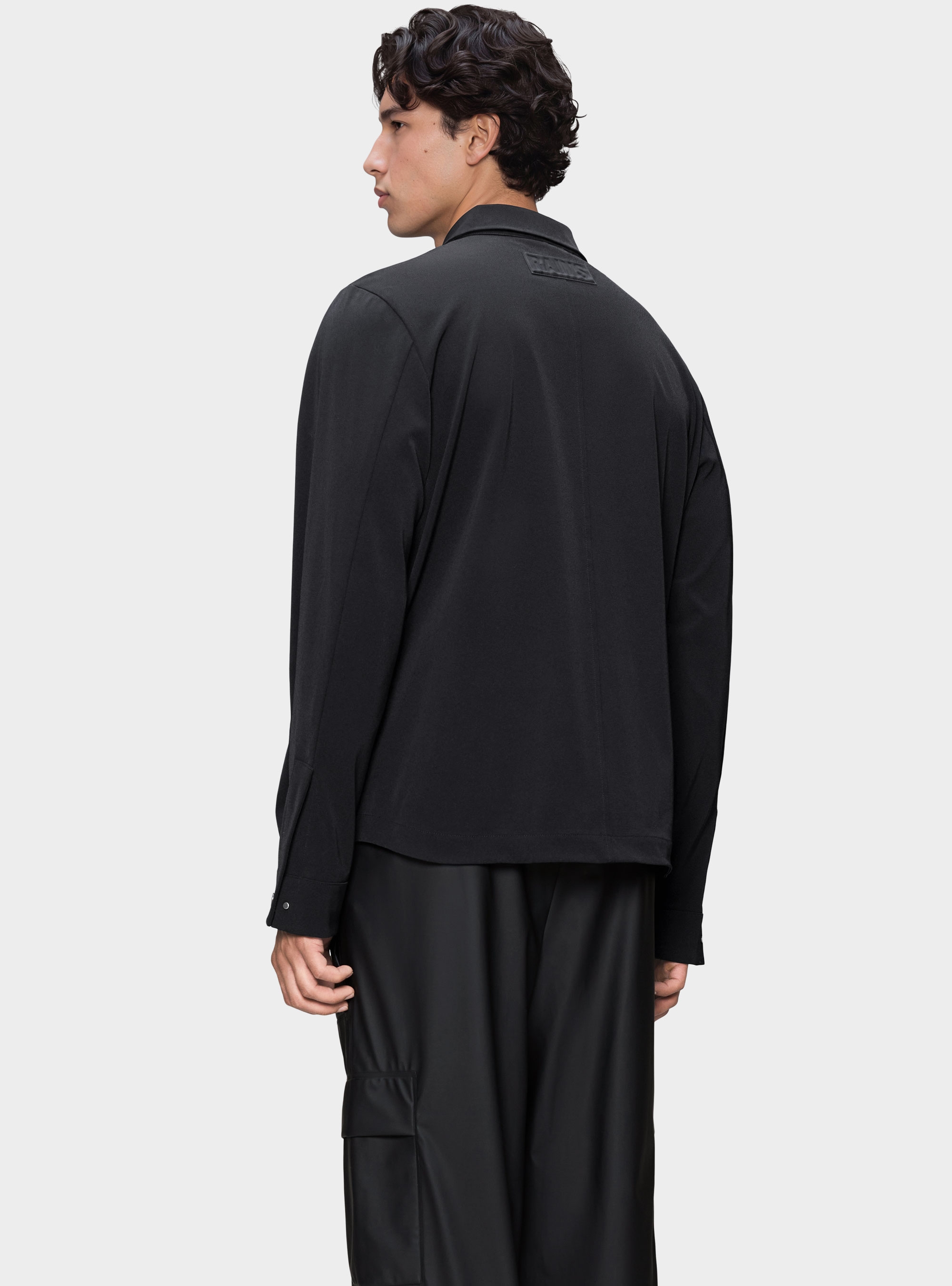 Rains Tech Woven Overshirt - Black