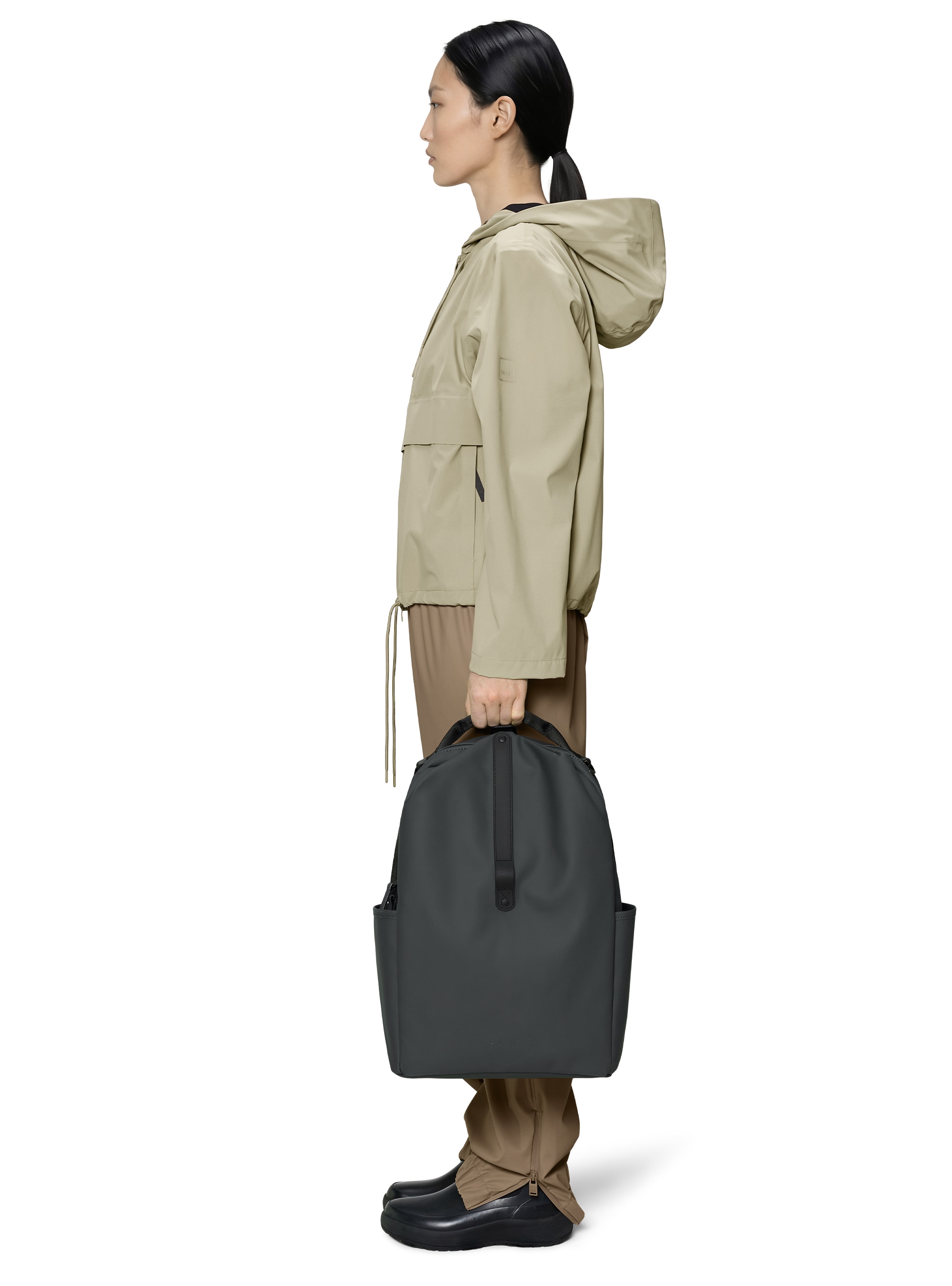 Rains Clip Front Backpack - Dark Grey