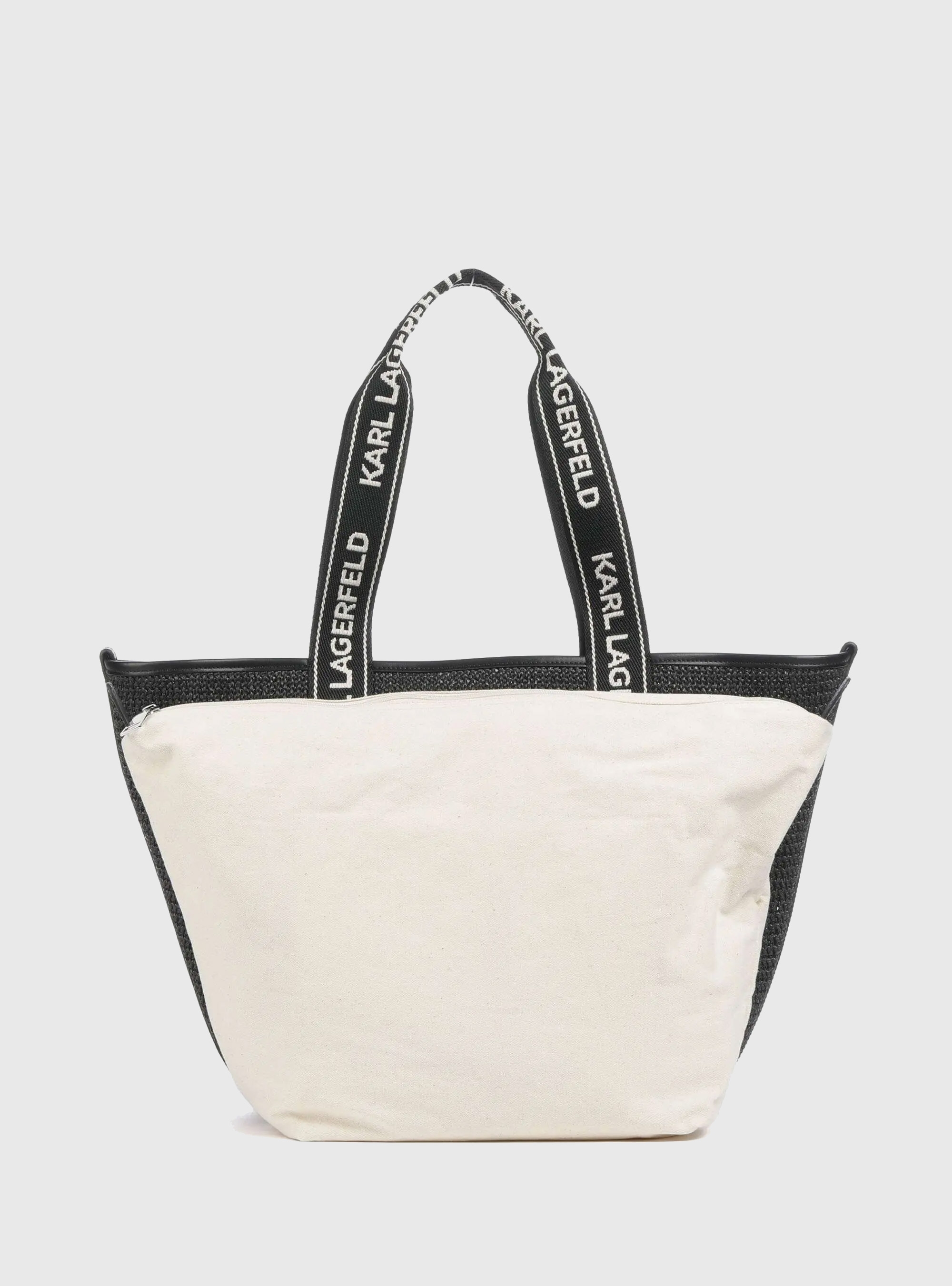 Karl Lagerfeld K/Essential Raffia Bag - Black