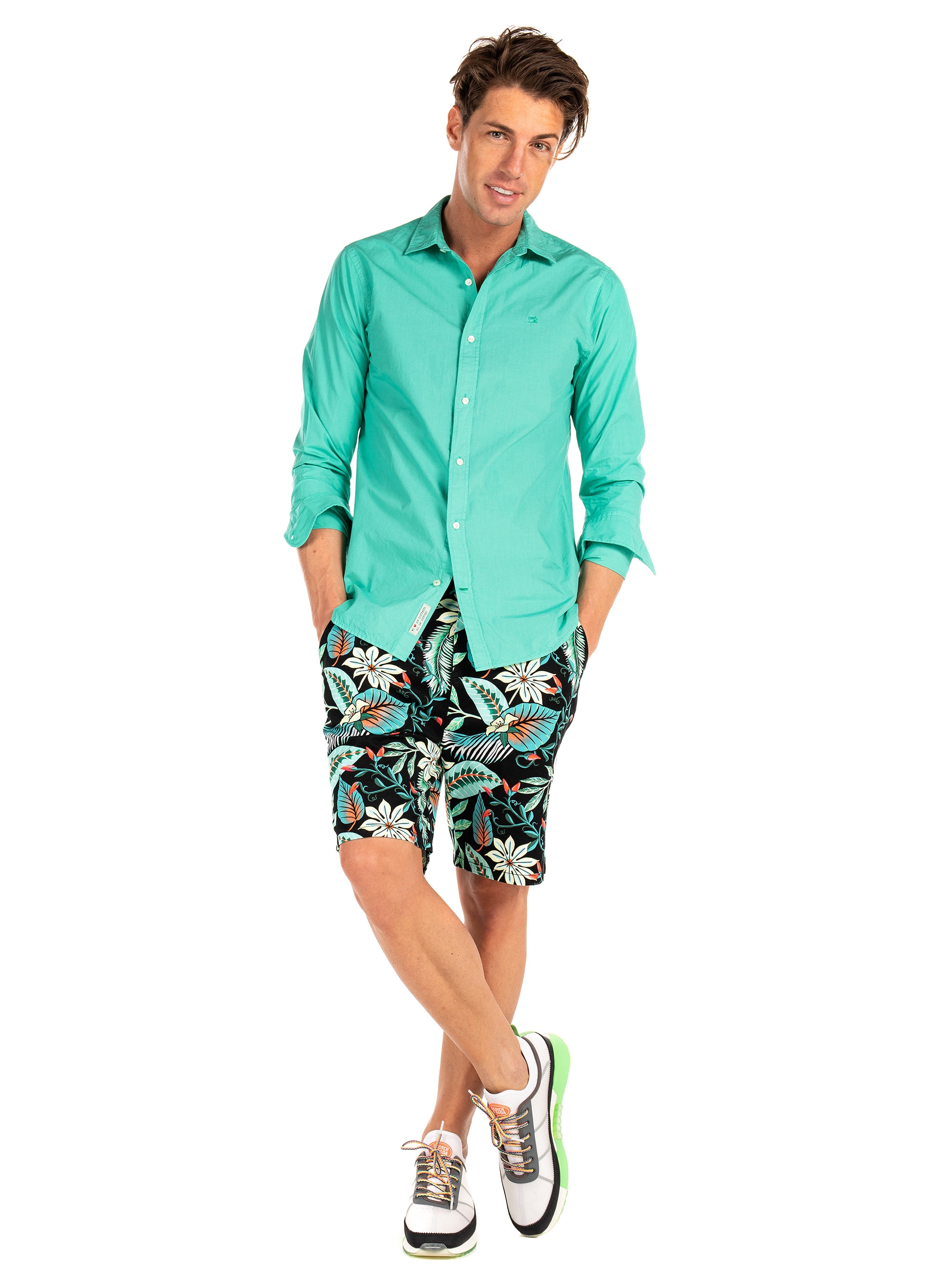 Scotch & Soda Chino Shorts-Green