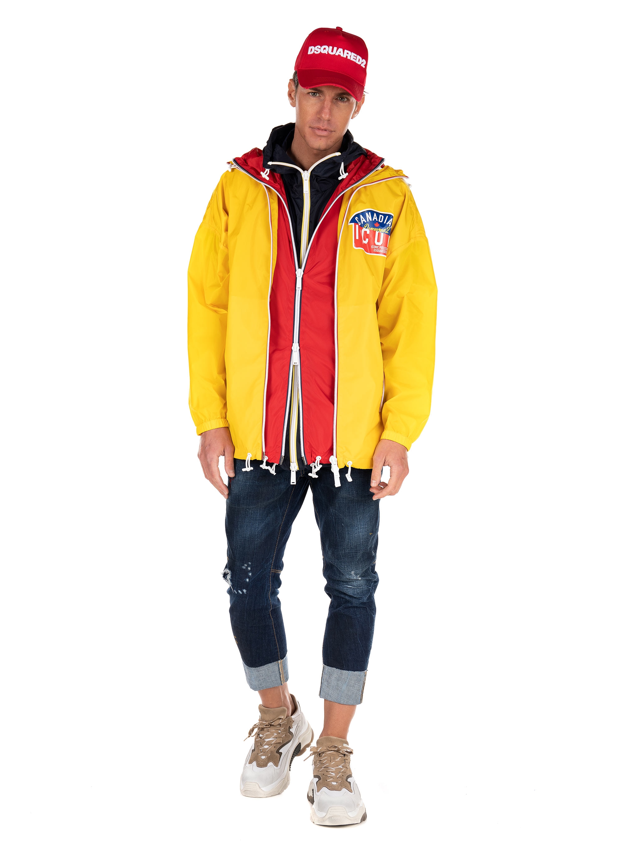 Dsquared Triple Layered Icon Windbreaker-Yellow