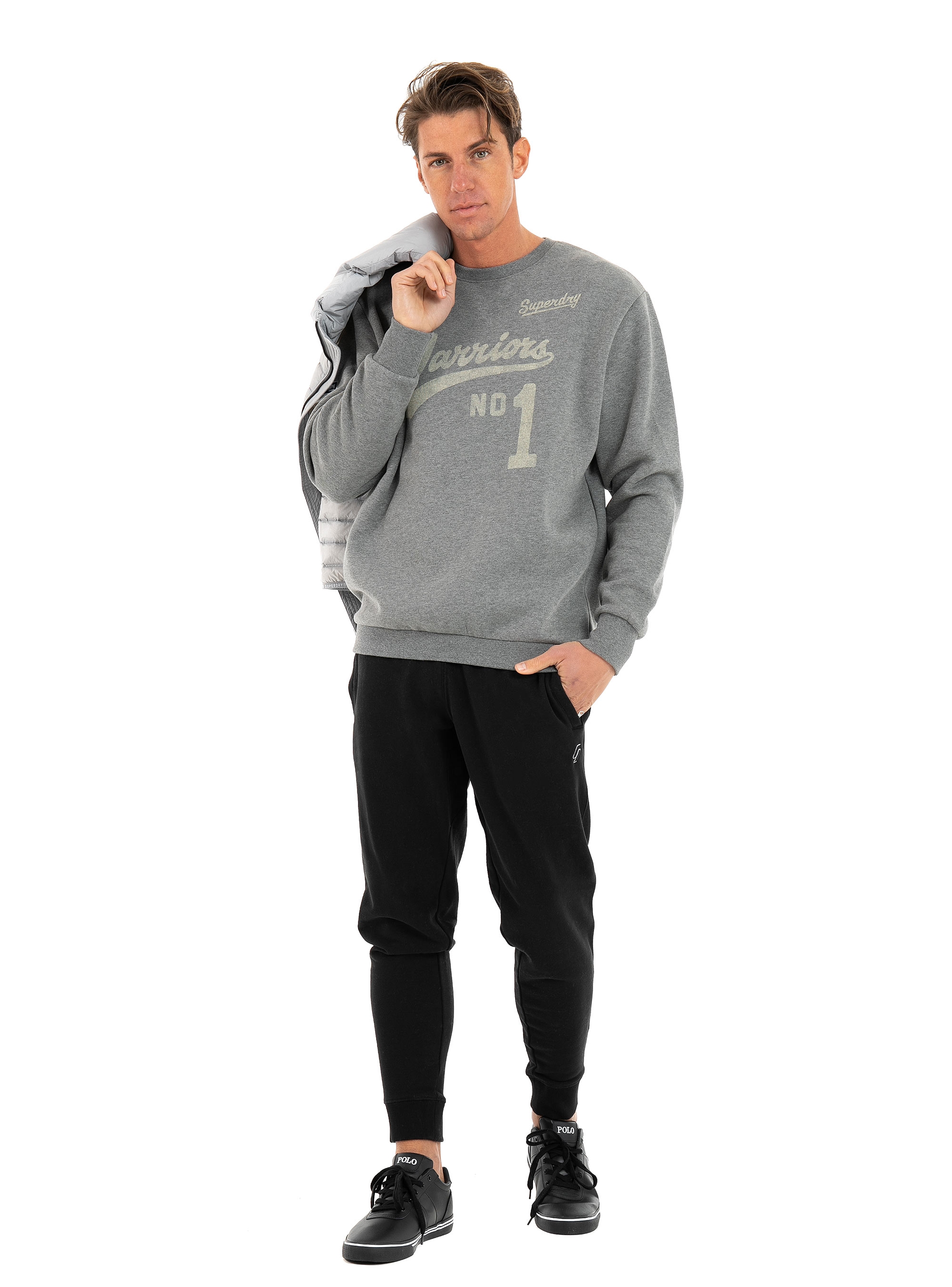 Superdry Collegiate Crew Sweatshirt-Grey