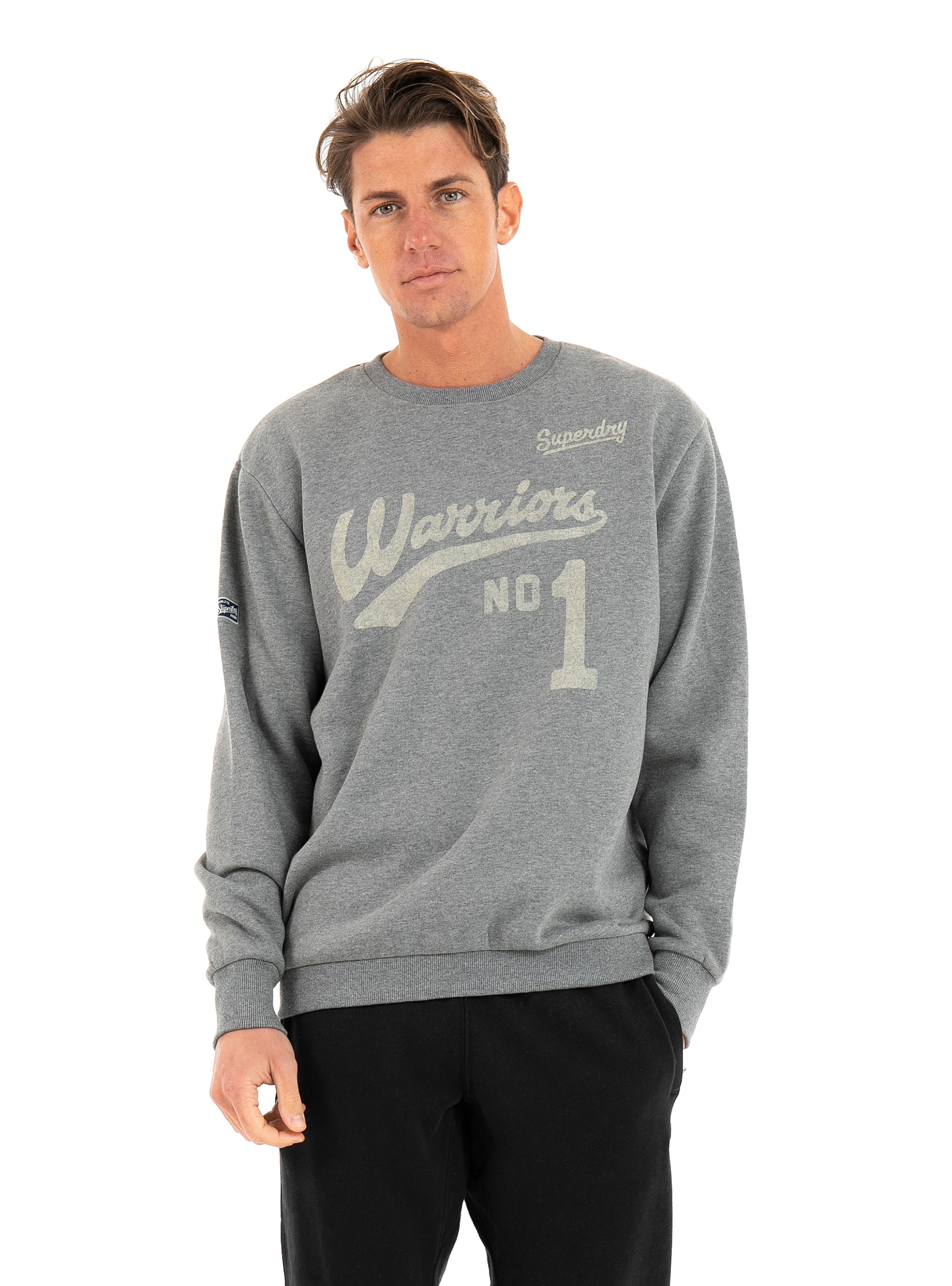 Superdry Collegiate Crew Sweatshirt-Grey