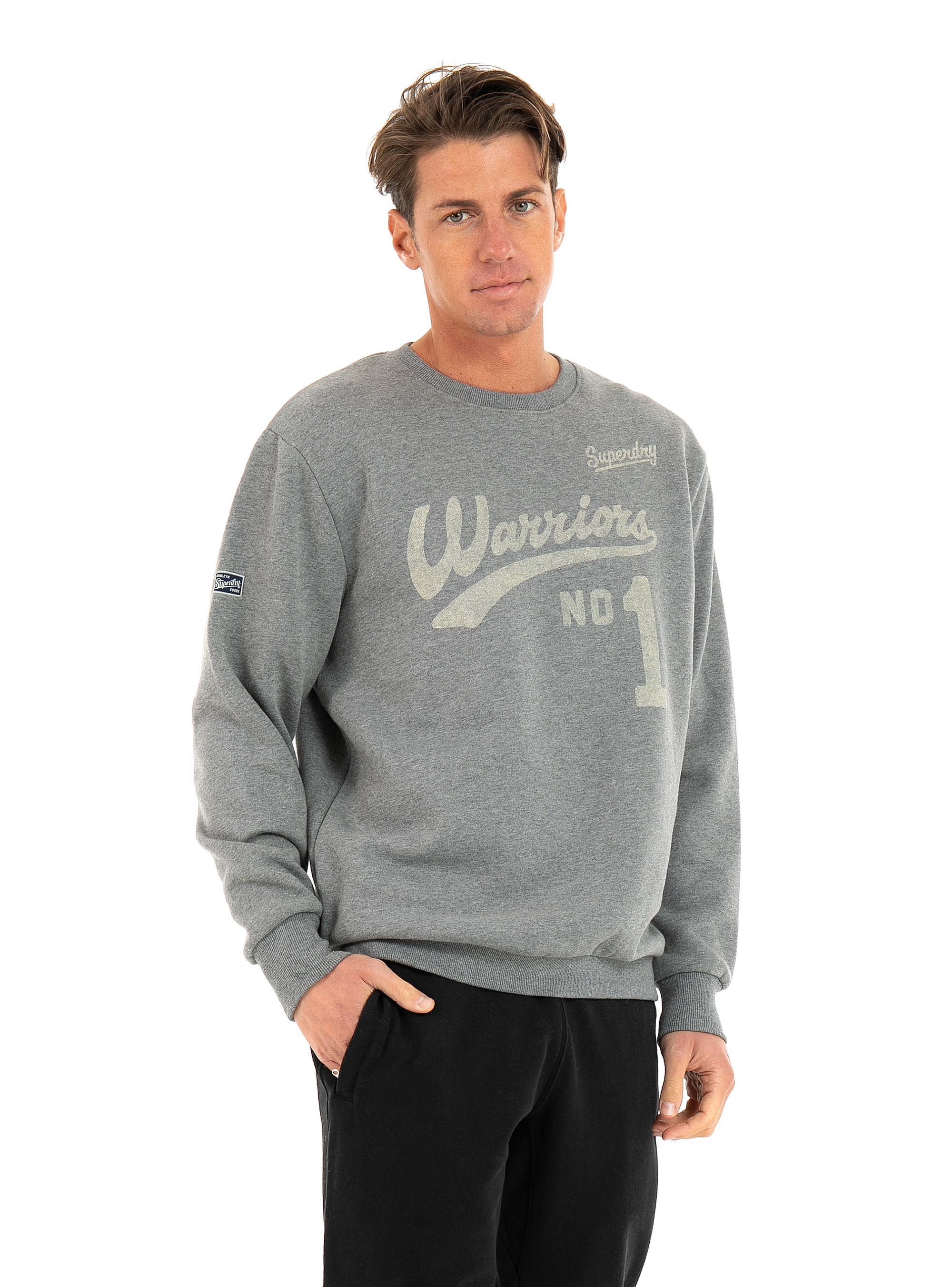 Superdry Collegiate Crew Sweatshirt-Grey