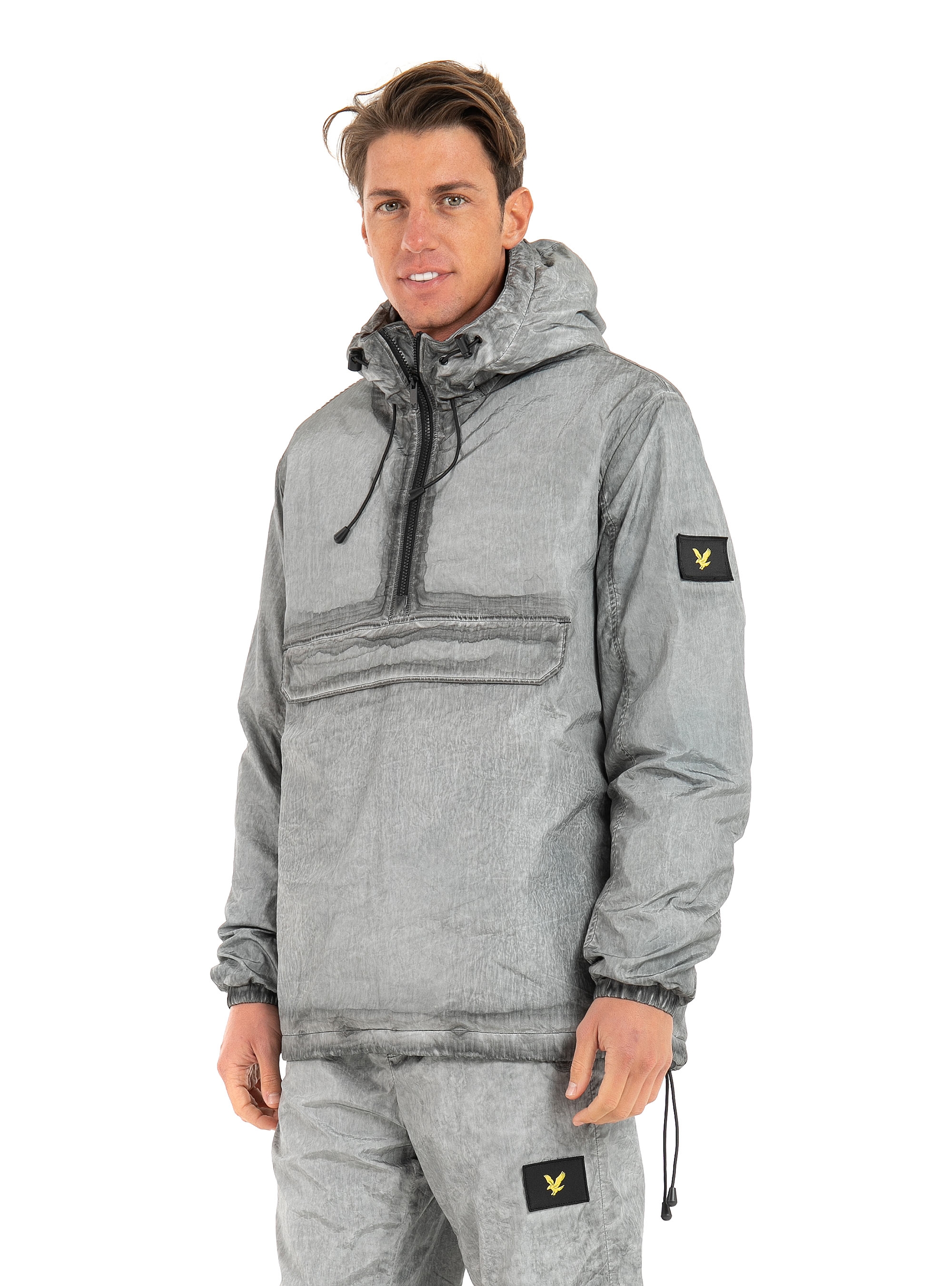Lyle & Scott Casuals Acid Wash Pocket Jacket-Grey