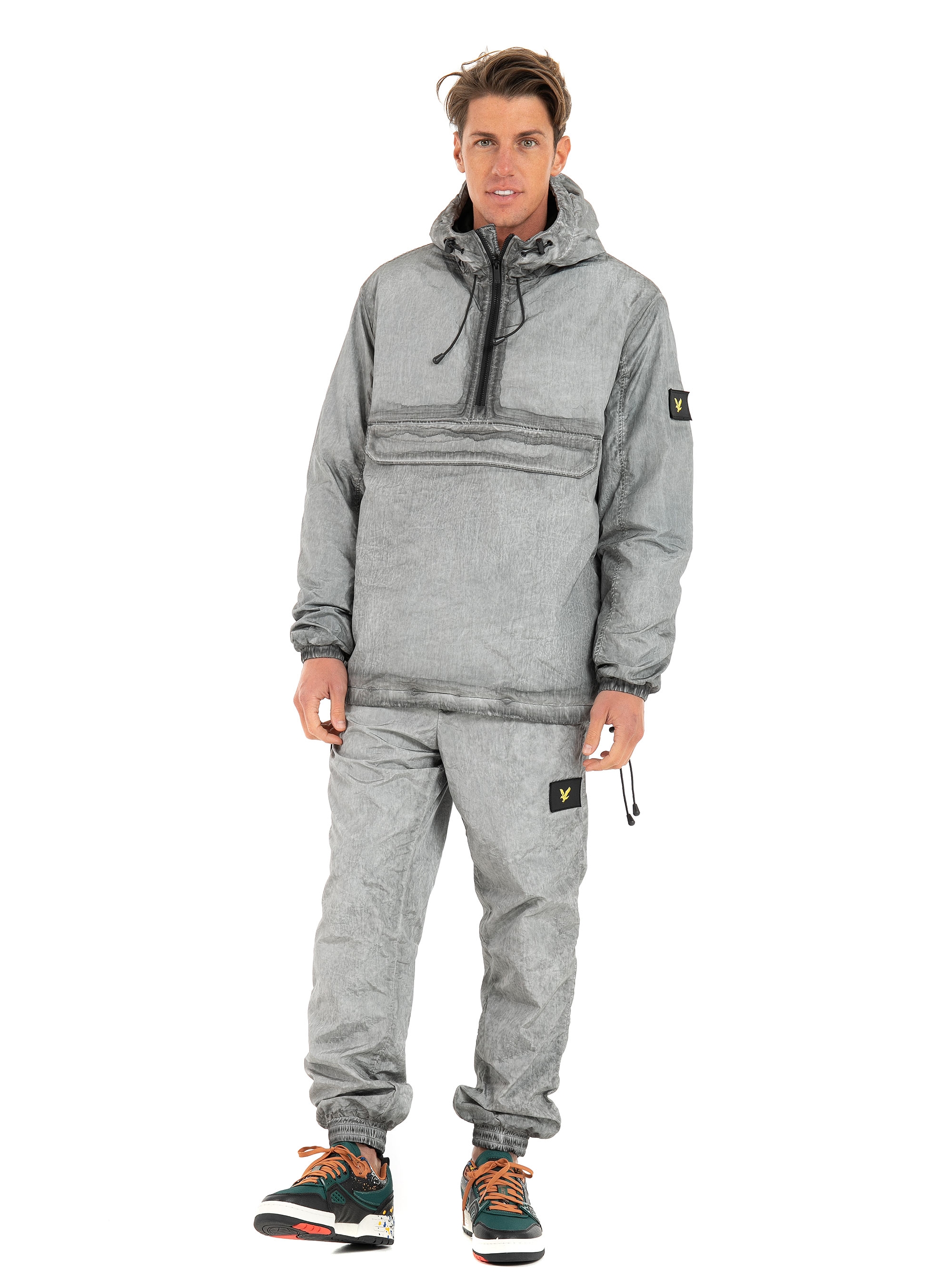 Lyle & Scott Casuals Acid Wash Pocket Jacket-Grey