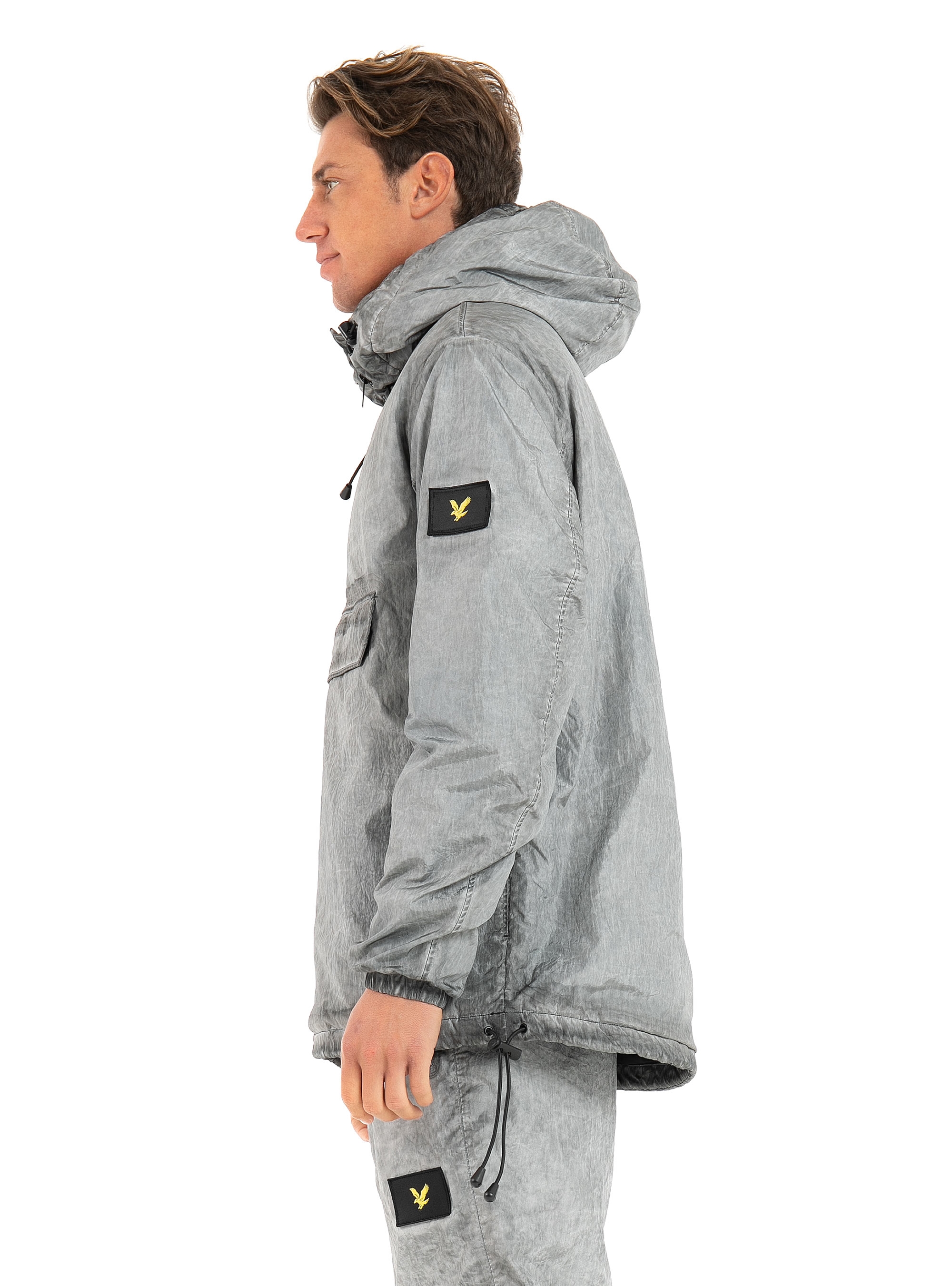 Lyle & Scott Casuals Acid Wash Pocket Jacket-Grey