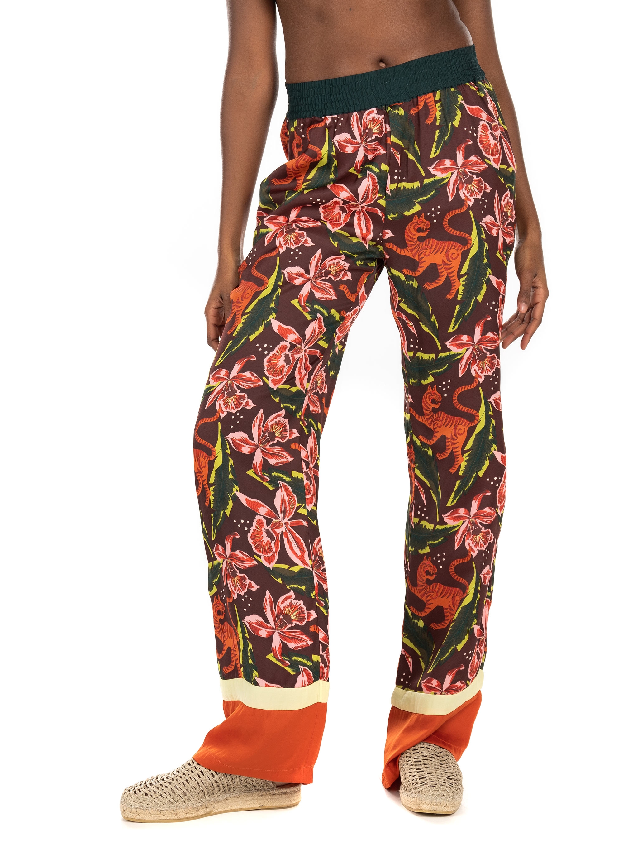 Maison Scotch Wide Leg Pants-Printed