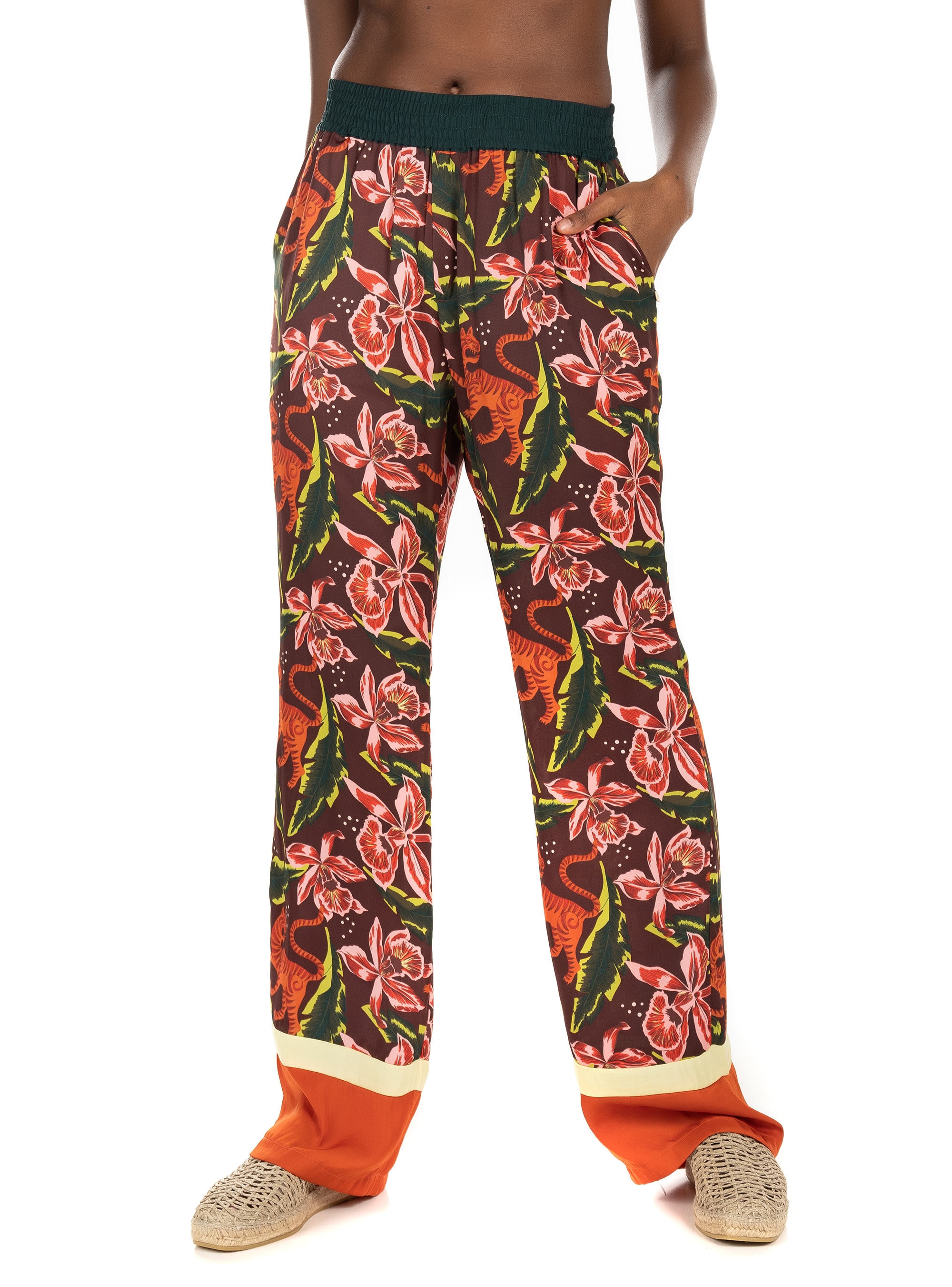 Maison Scotch Wide Leg Pants-Printed