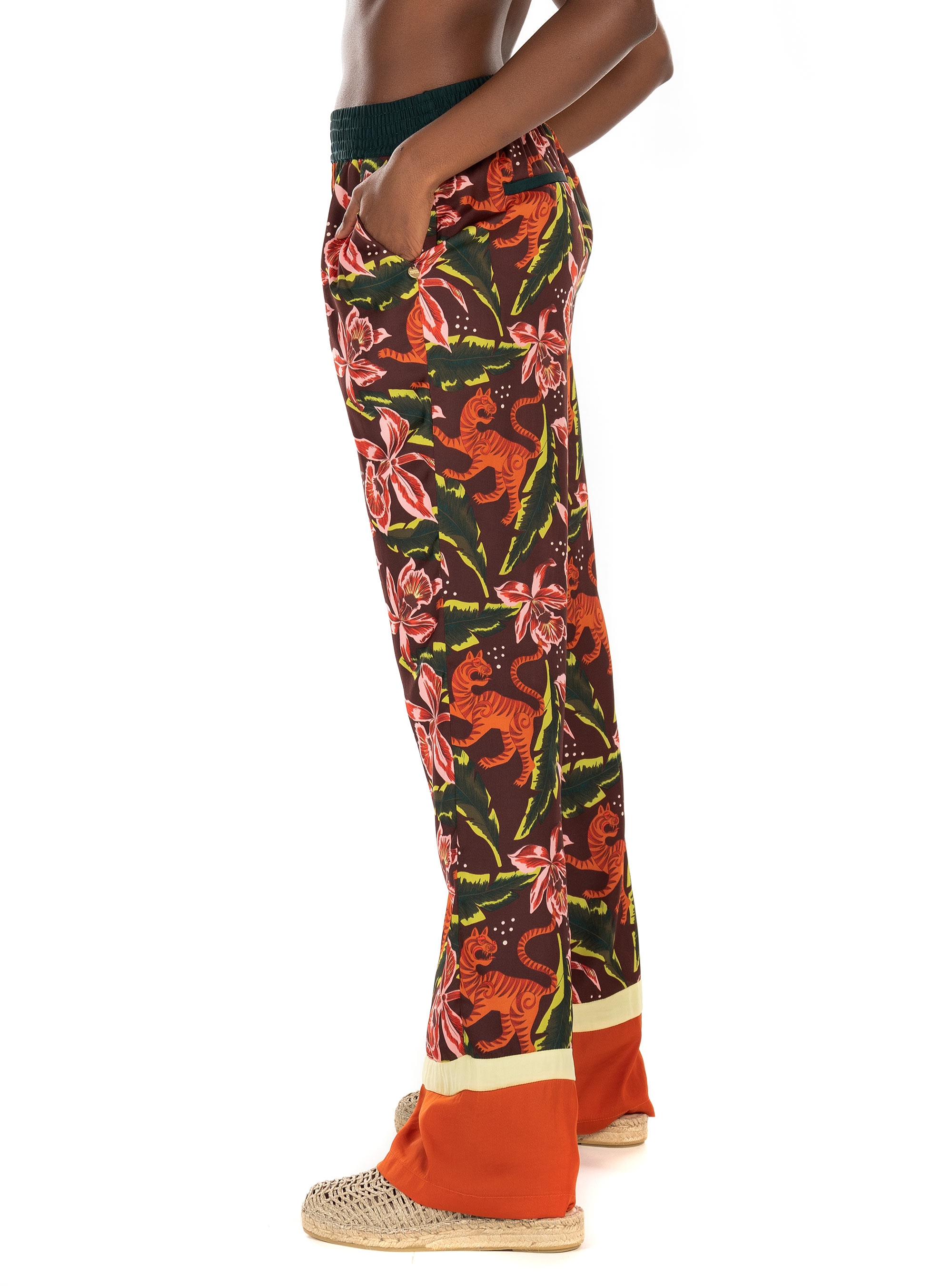 Maison Scotch Wide Leg Pants-Printed