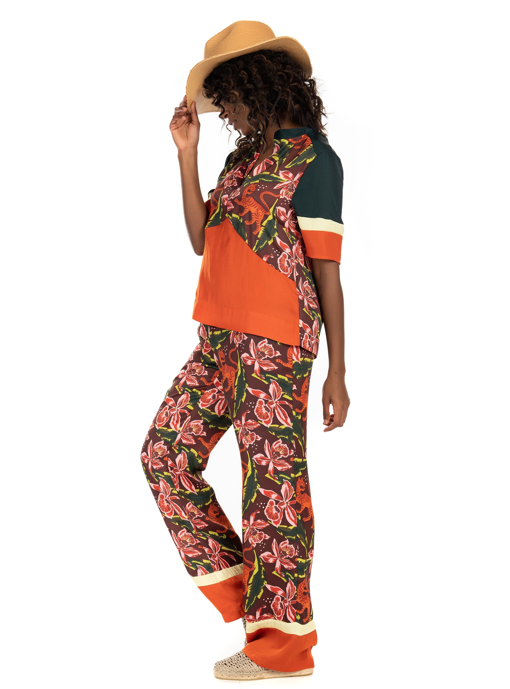Maison Scotch Wide Leg Pants-Printed