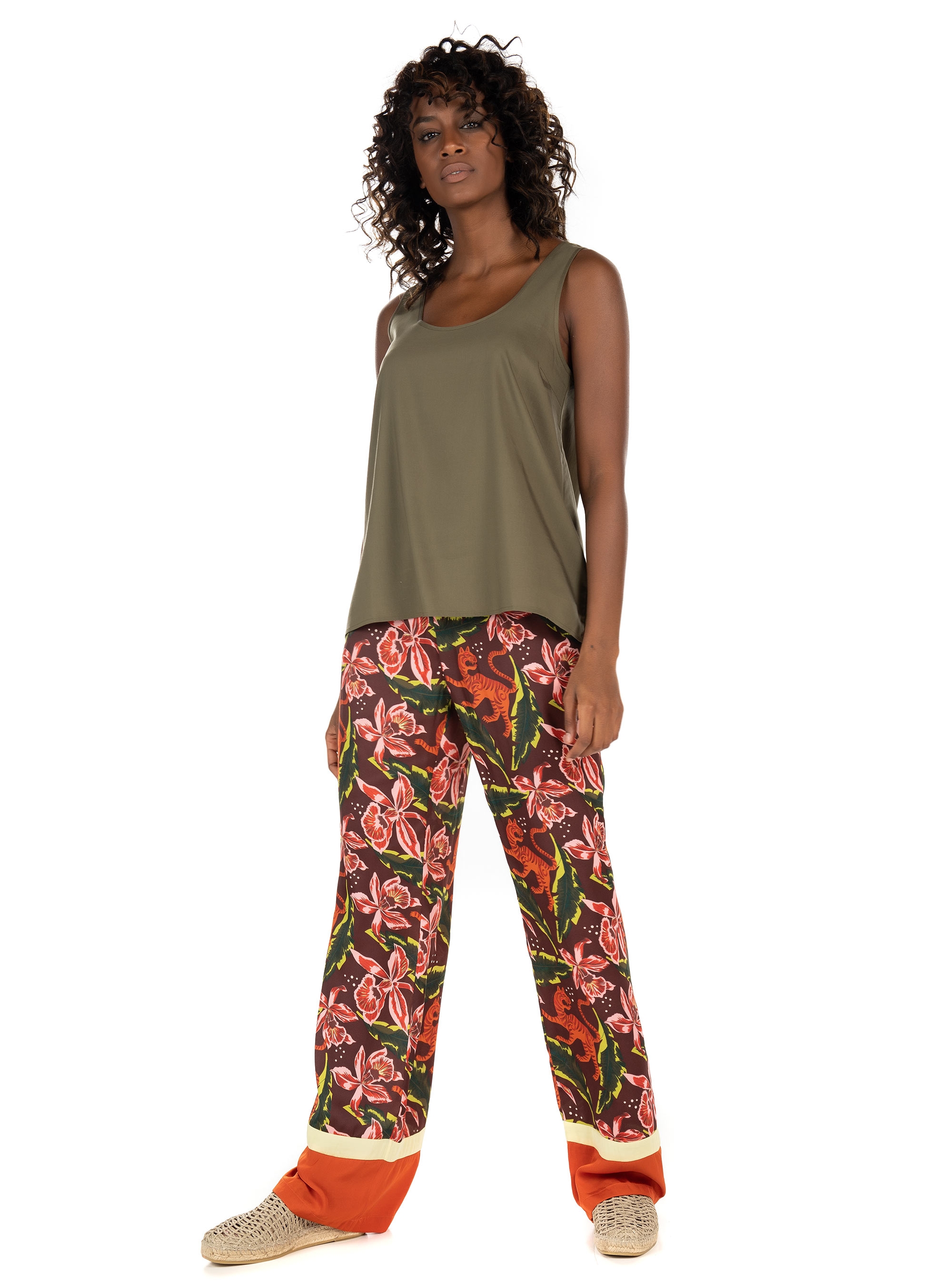 Maison Scotch Wide Leg Pants-Printed