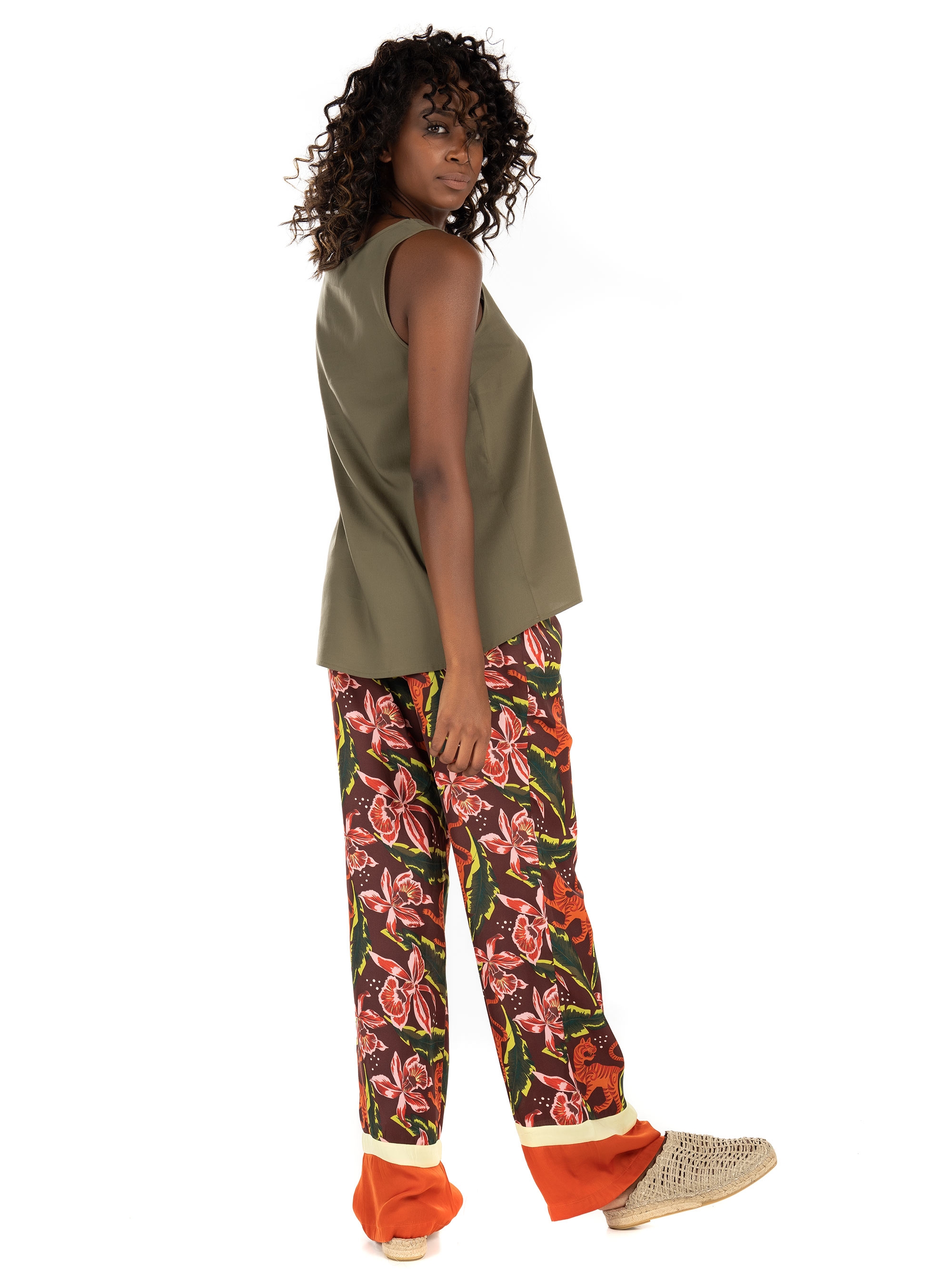 Maison Scotch Wide Leg Pants-Printed