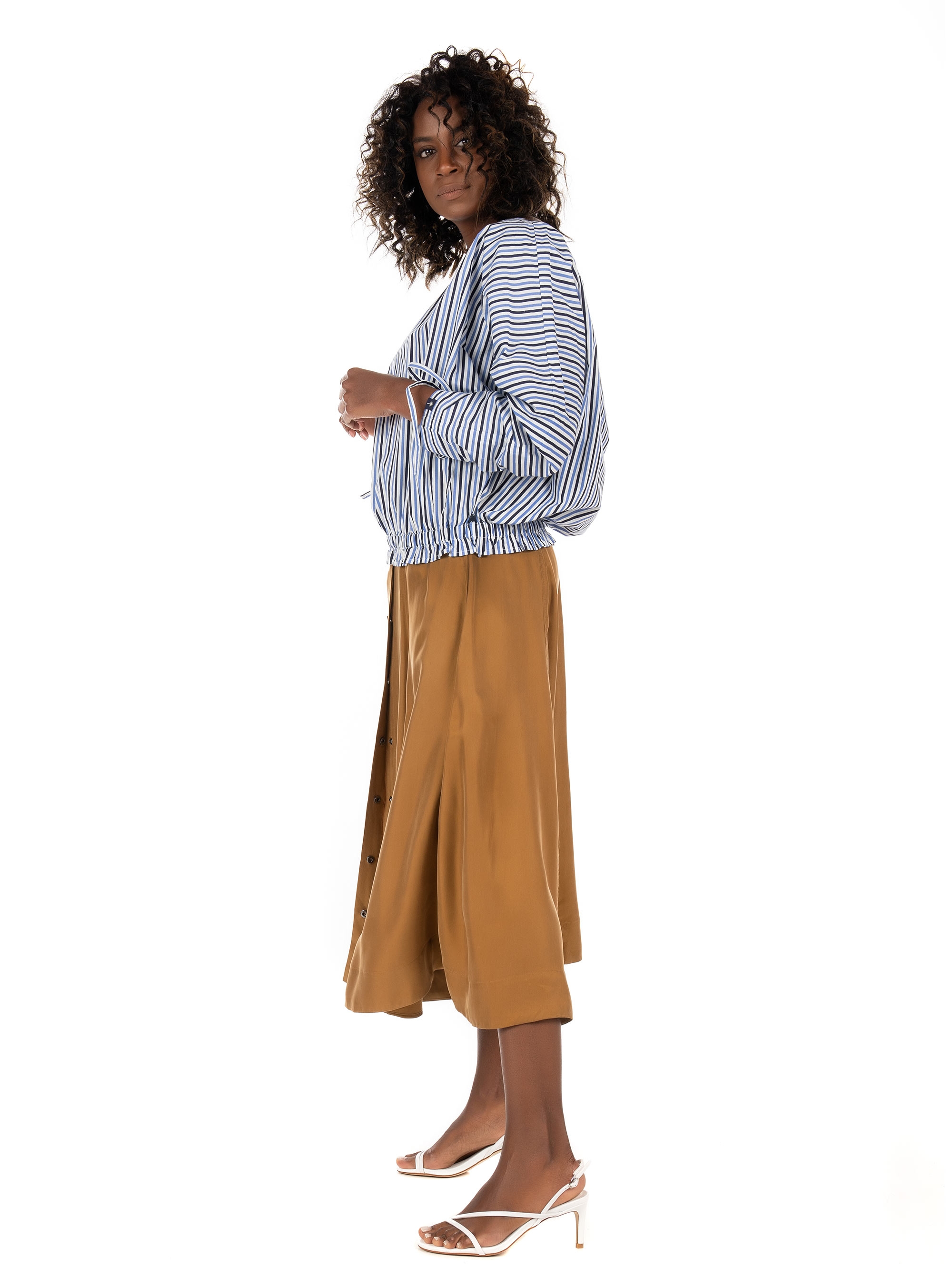 Maison Scotch Boat Neck Top-Striped