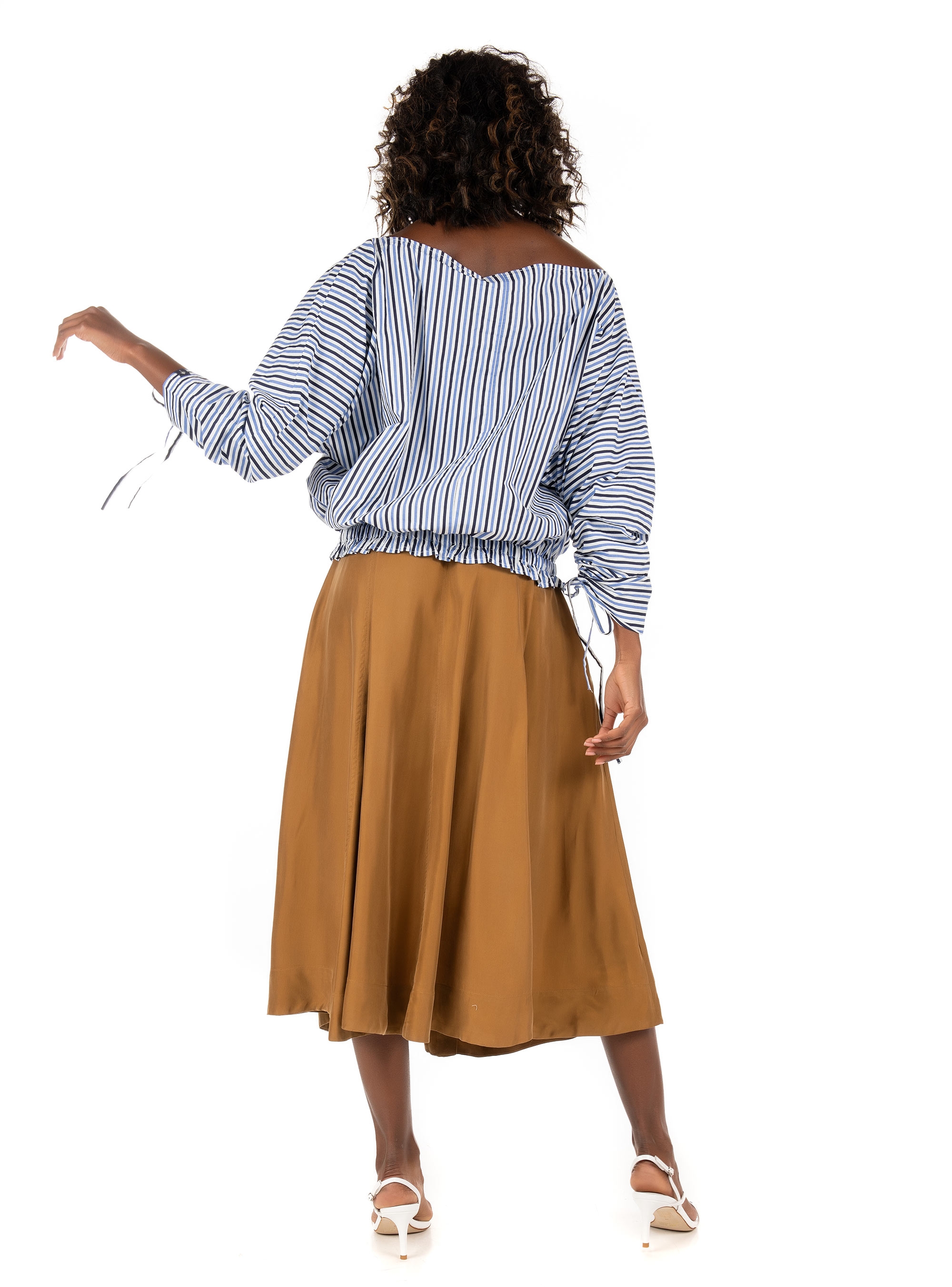 Maison Scotch Boat Neck Top-Striped