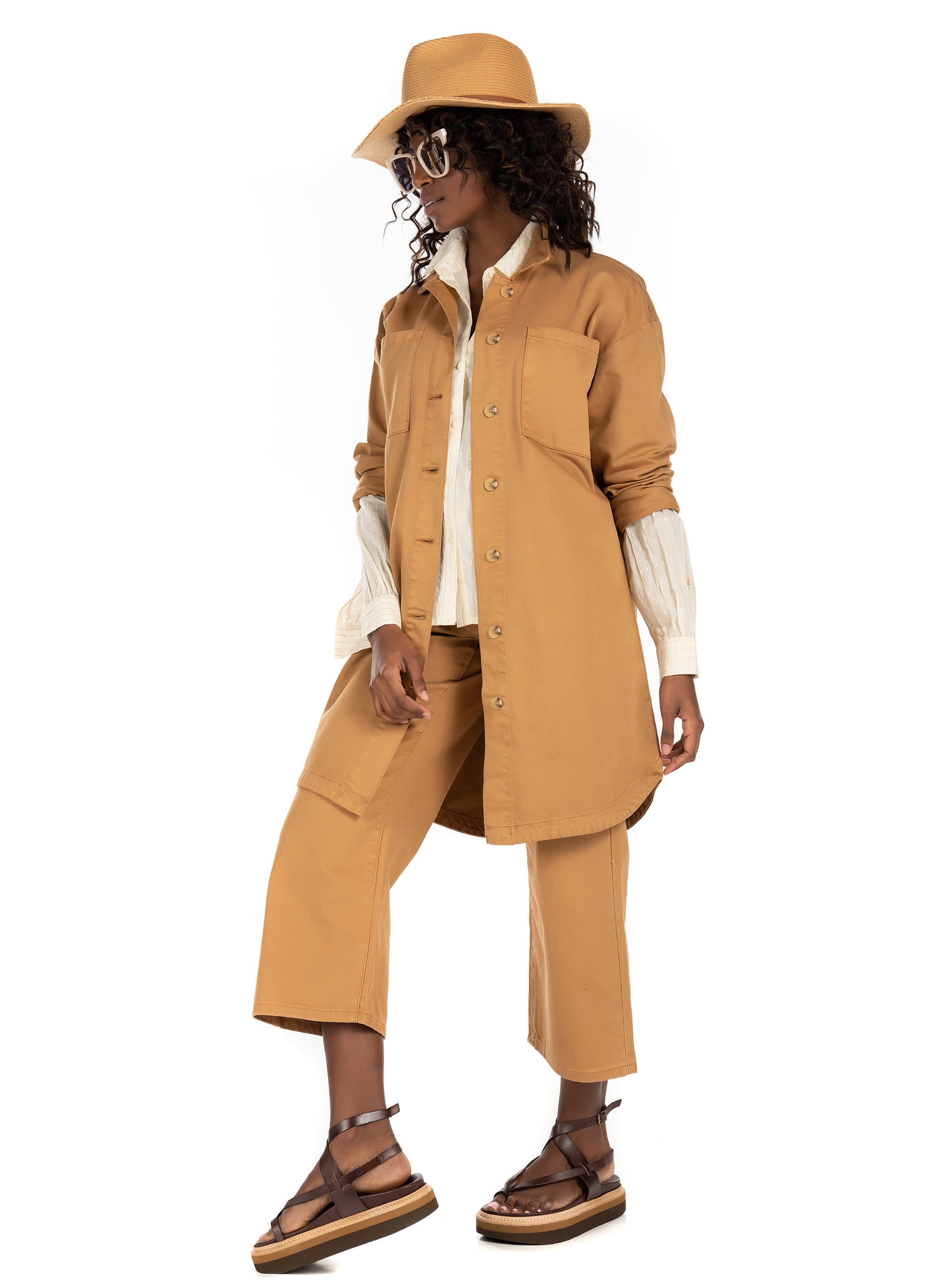 Vero Moda Oversized Shirt-Rust