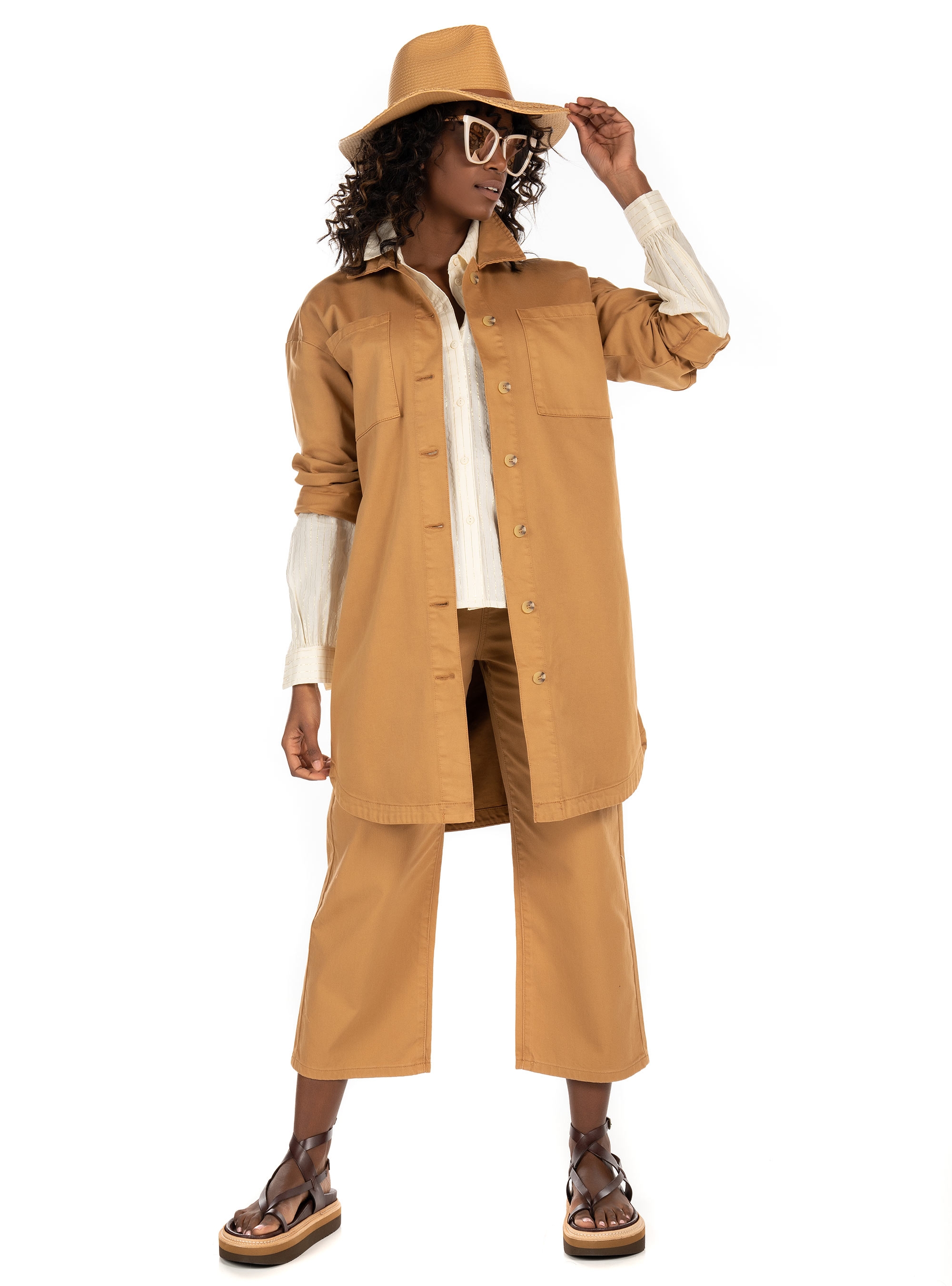 Vero Moda Oversized Shirt-Rust