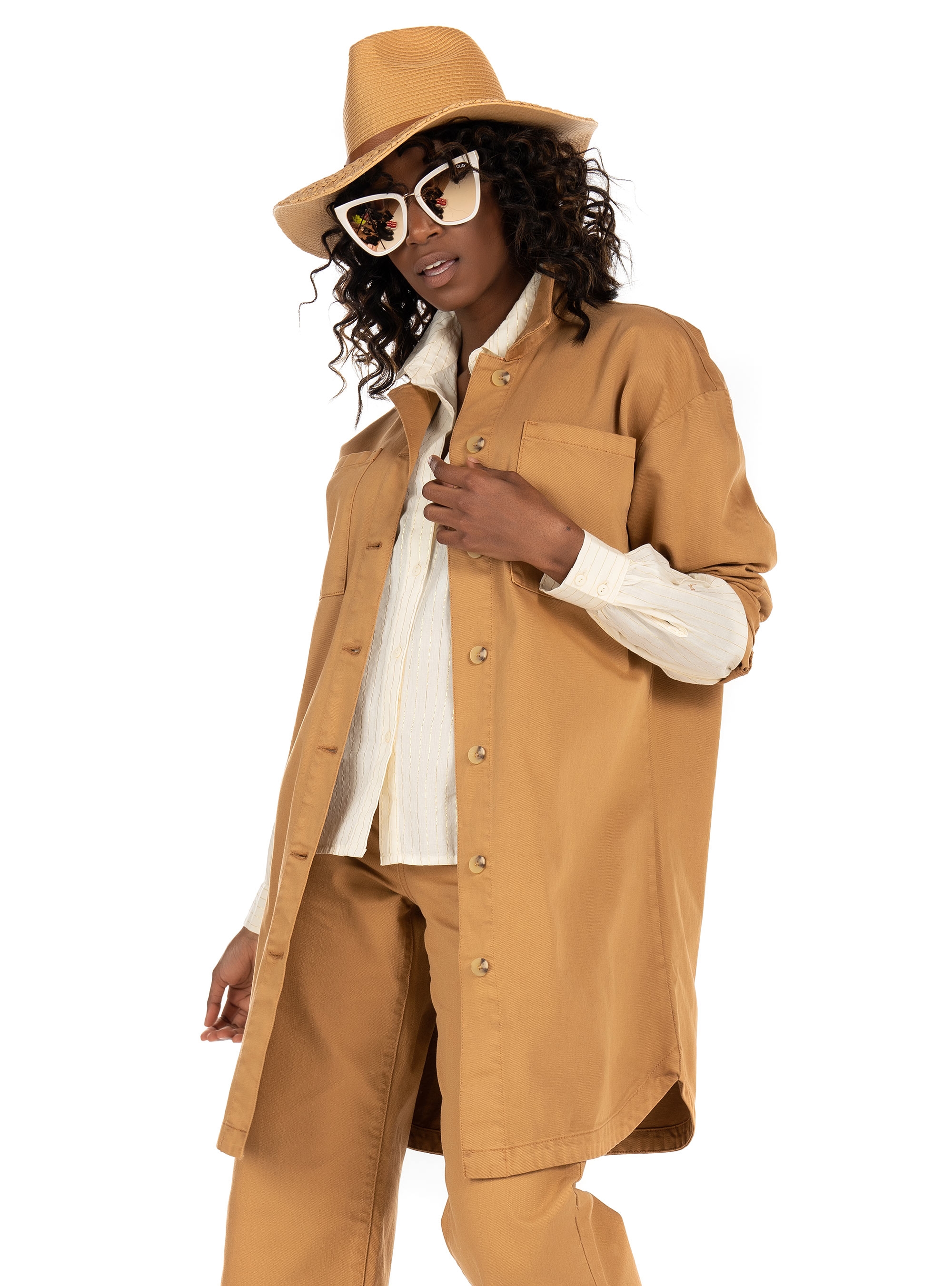Vero Moda Oversized Shirt-Rust