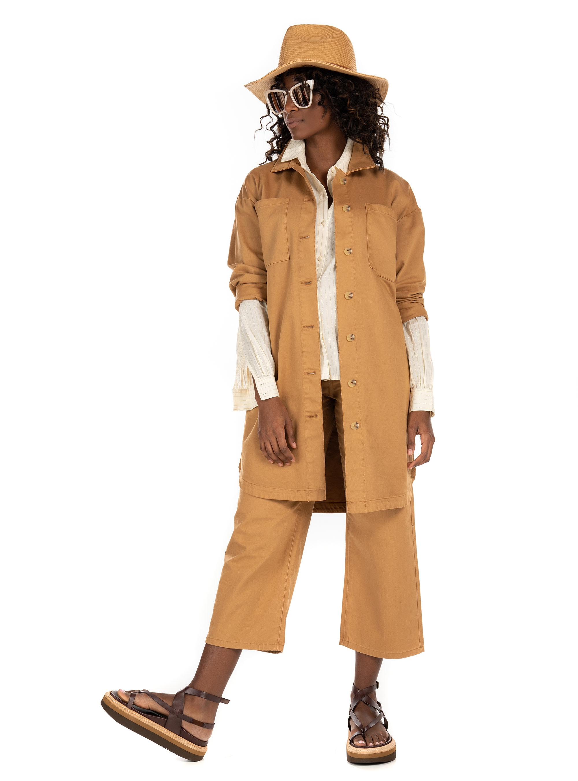 Vero Moda Oversized Shirt-Rust