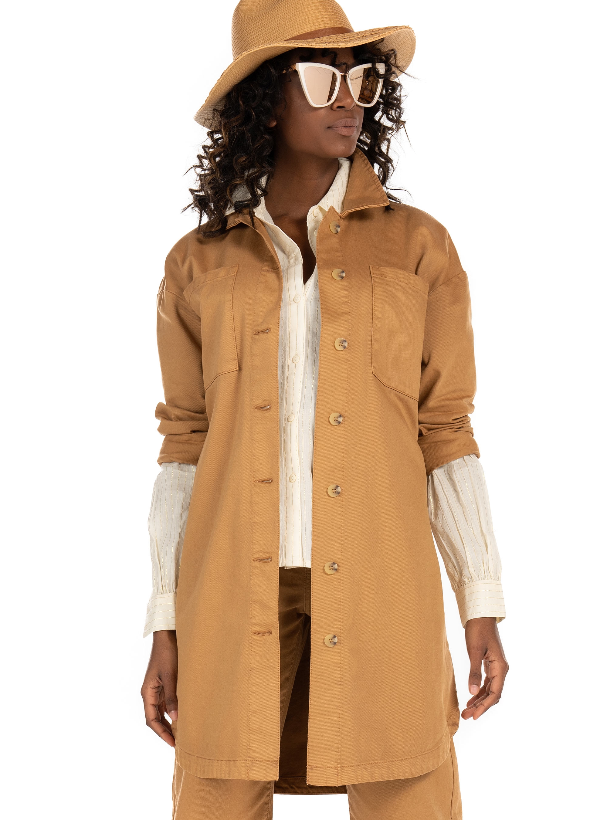 Vero Moda Oversized Shirt-Rust