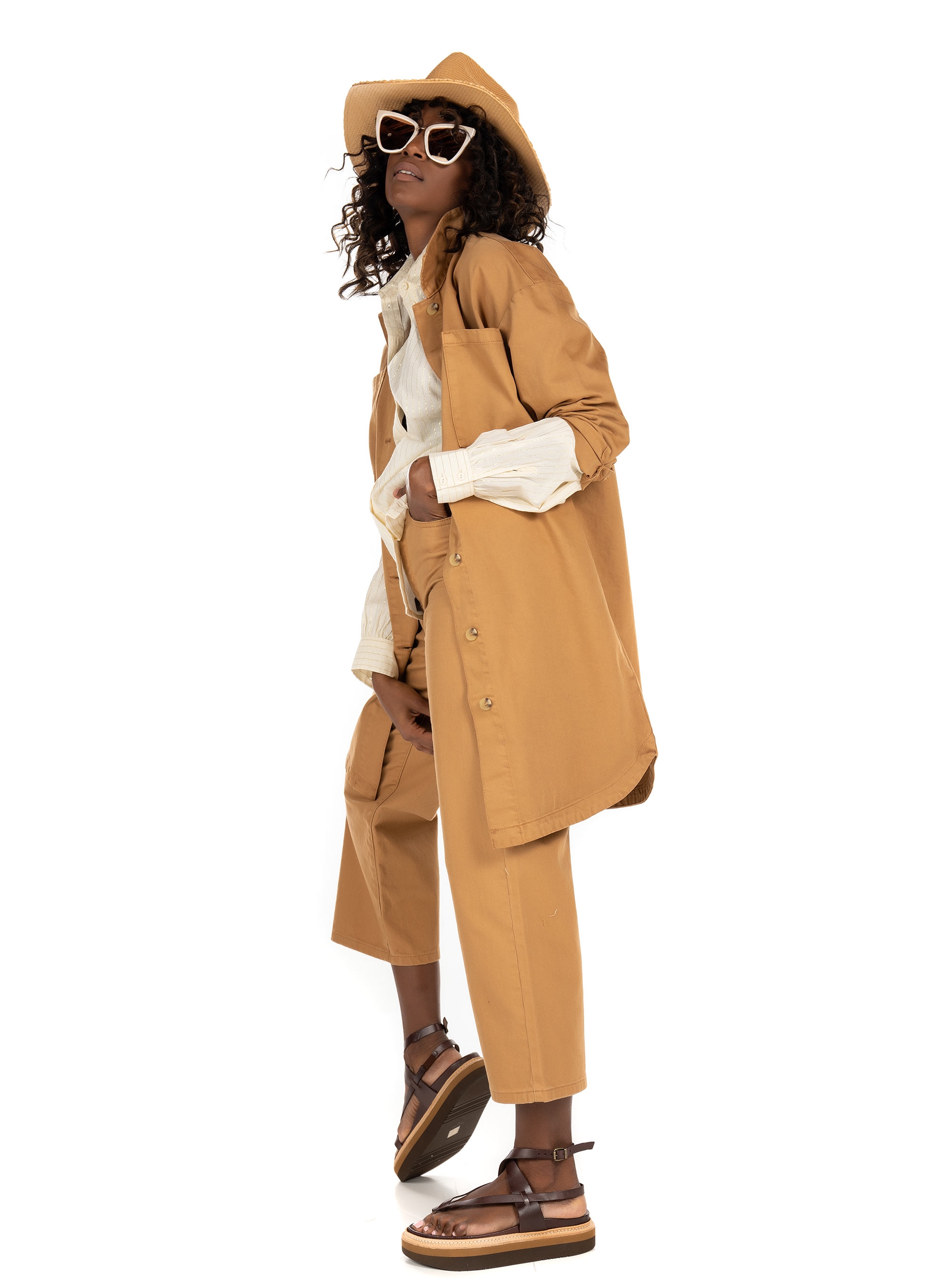 Vero Moda Oversized Shirt-Rust
