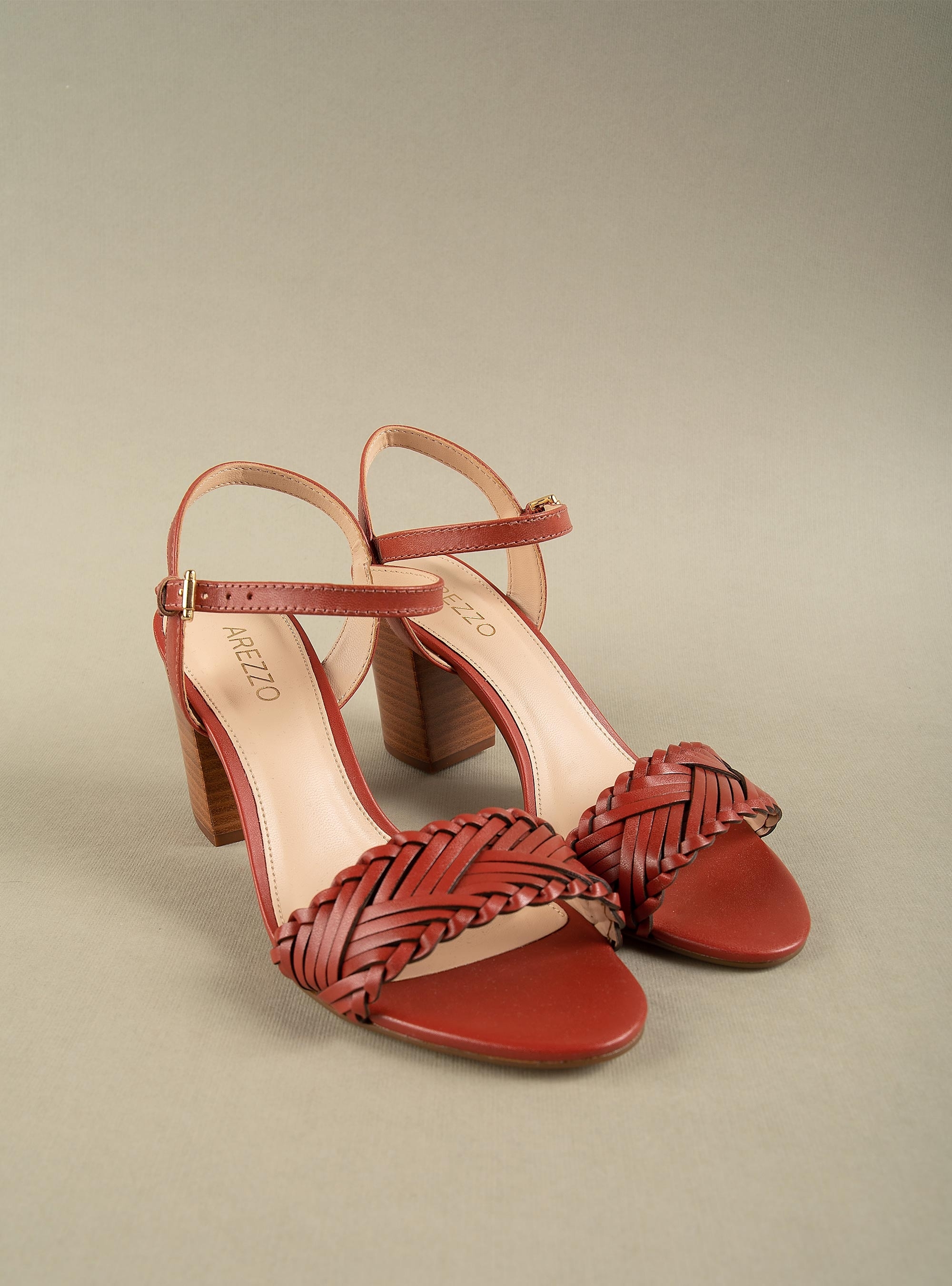 Arezzo Heeled Sandals-Brown